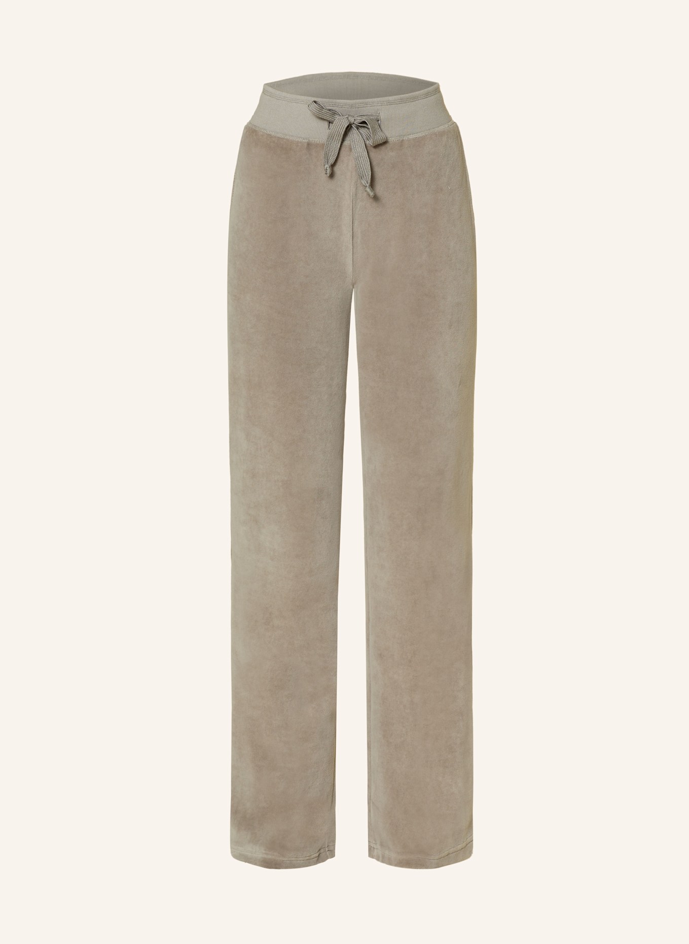 Juvia Lounge pants made of velour: TAUPE