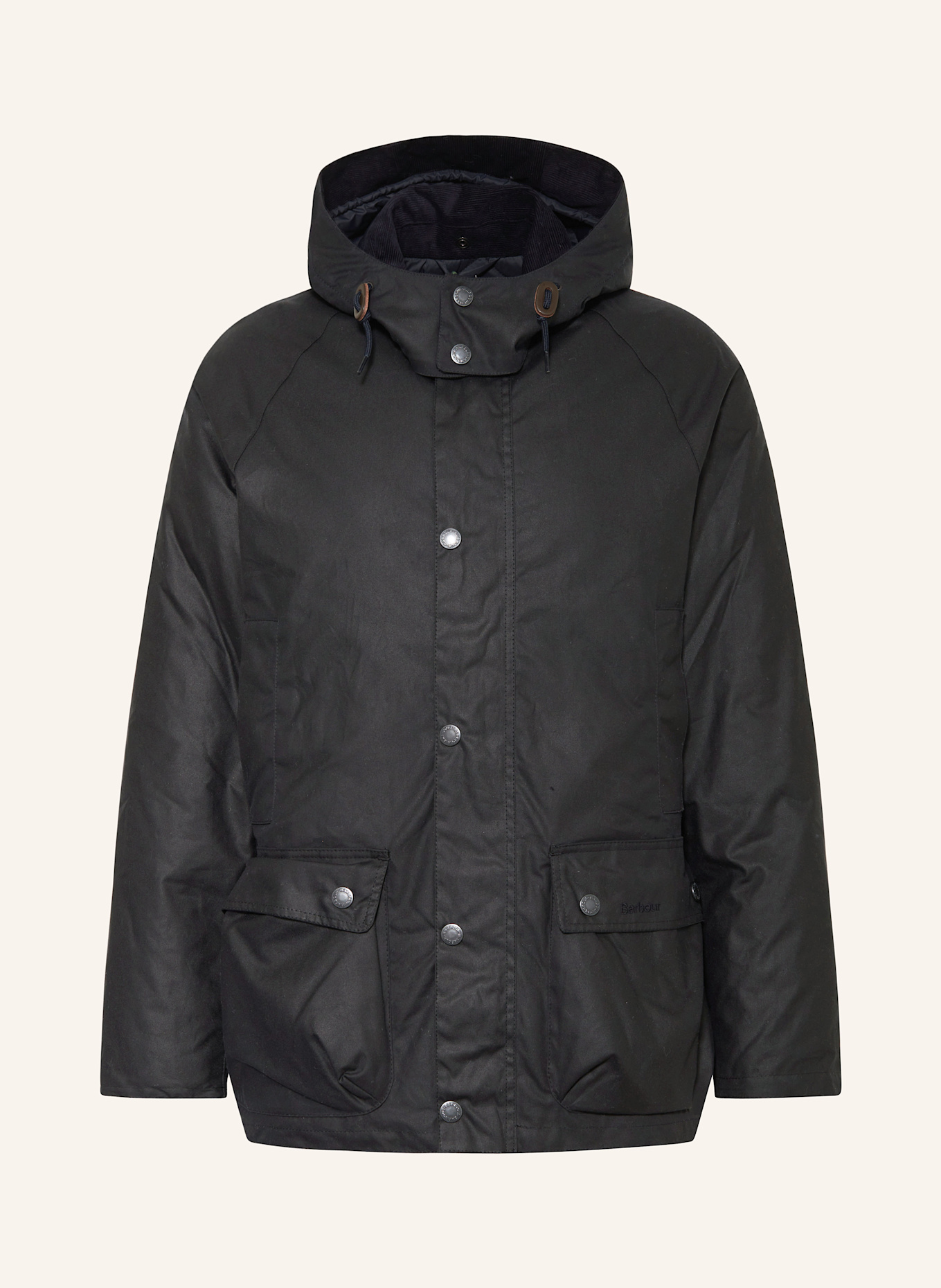 Barbour BEAUFORT WAX field jacket with detachable hood