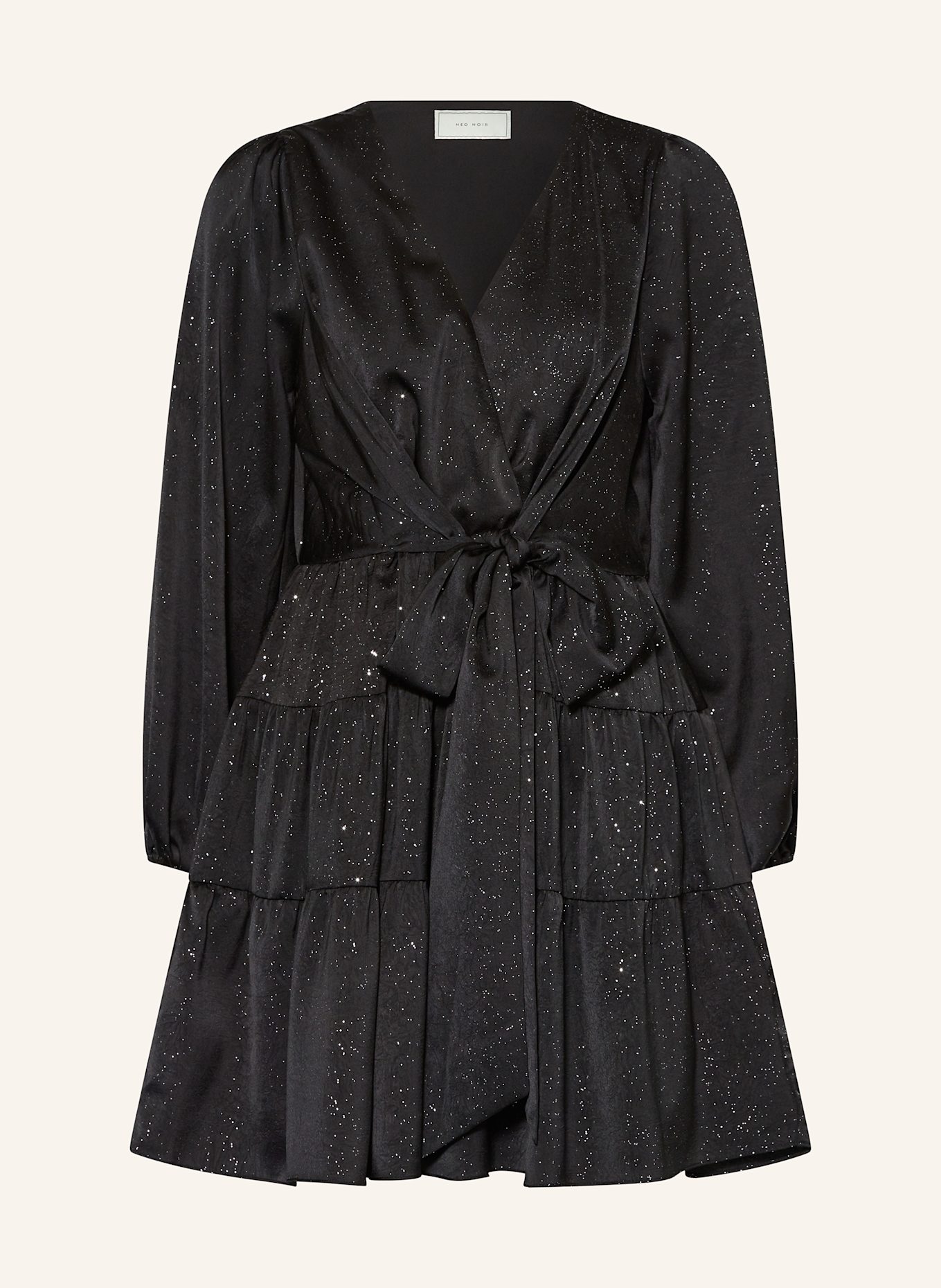 NEO NOIR VIVINA dress in wrap look in black