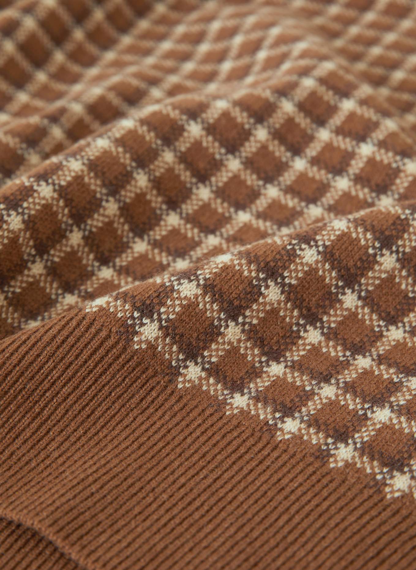 RALPH LAUREN PURPLE LABEL Cashmere-Pullunder: BRAUN / CREME