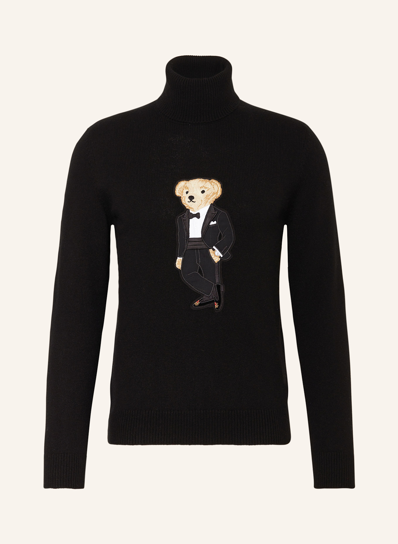RALPH LAUREN PURPLE LABEL Turtleneck sweater in black