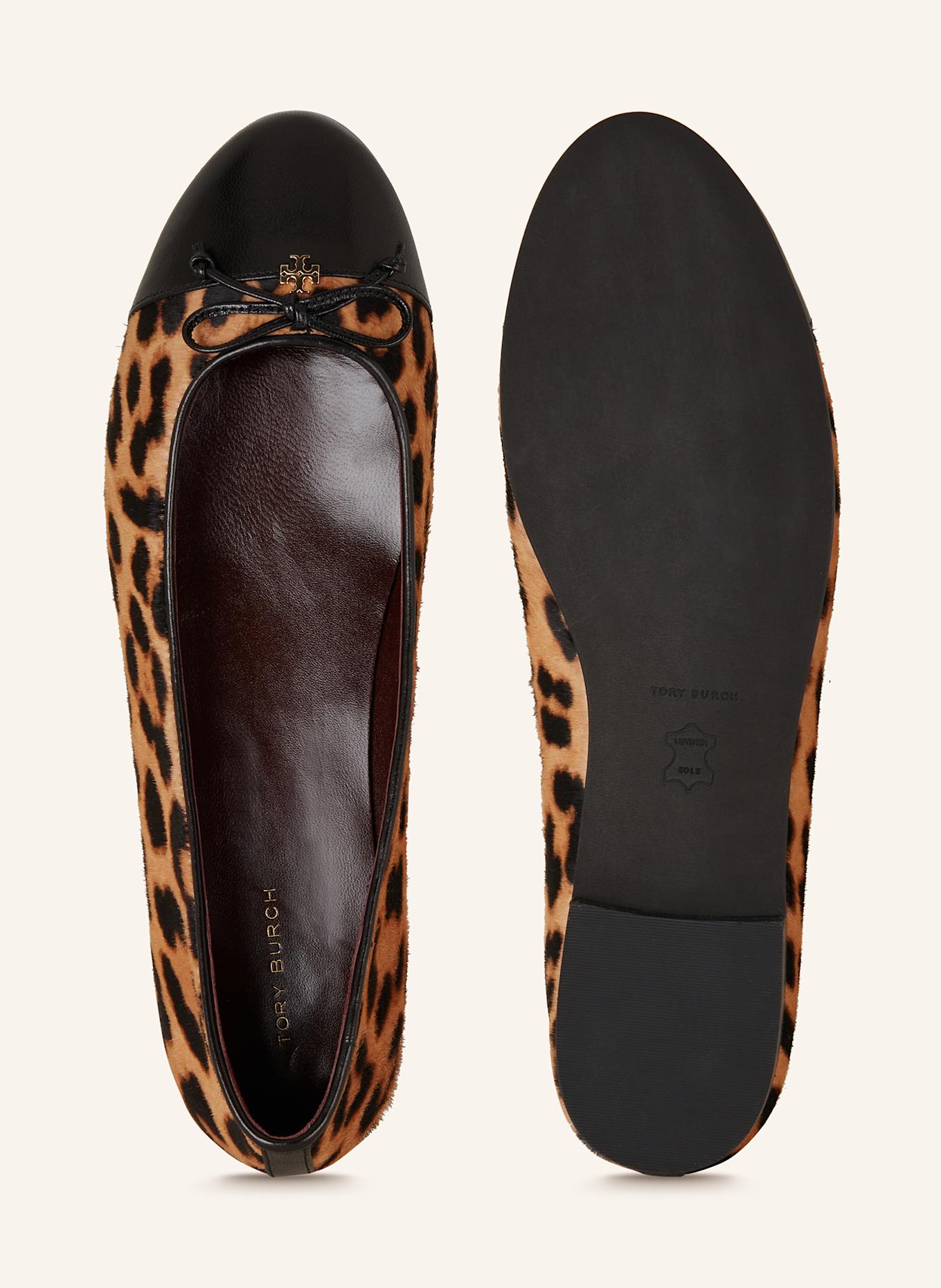 Tory burch cognac flats hot sale