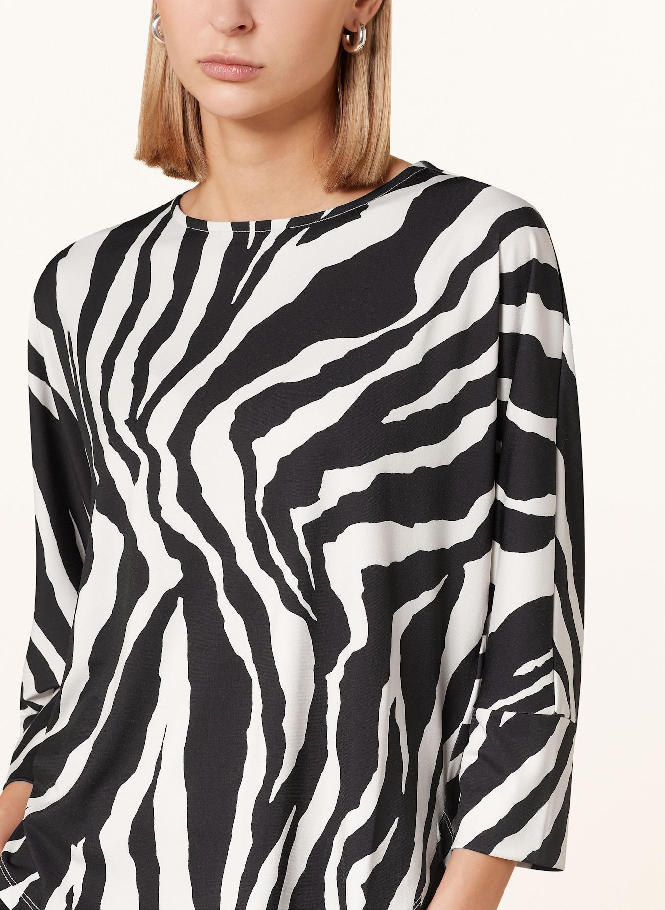 oui Shirt mit 3/4-Arm: SCHWARZ/ BEIGE