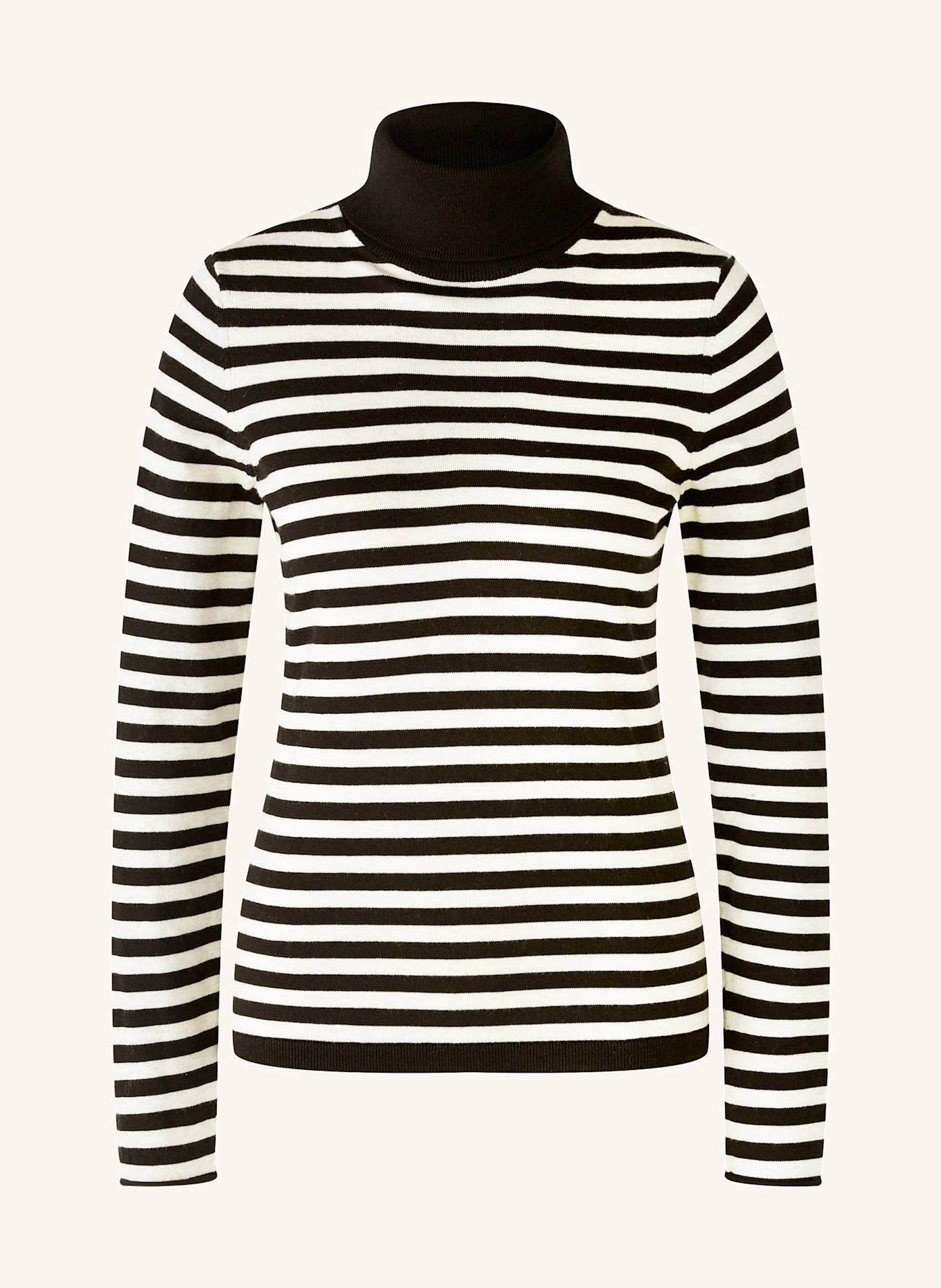 oui Rollkragenpullover: SCHWARZ / WEISS