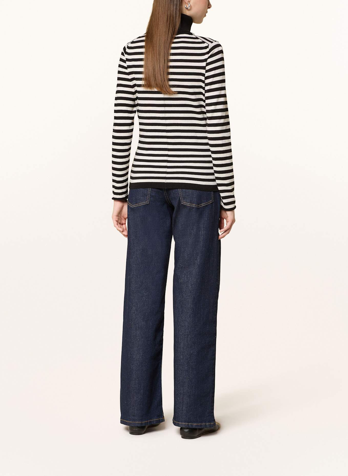 oui Rollkragenpullover: SCHWARZ / WEISS