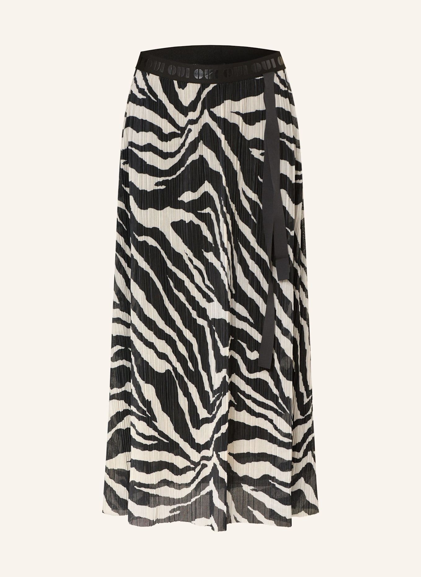 oui Plisseerock: SCHWARZ / CREME