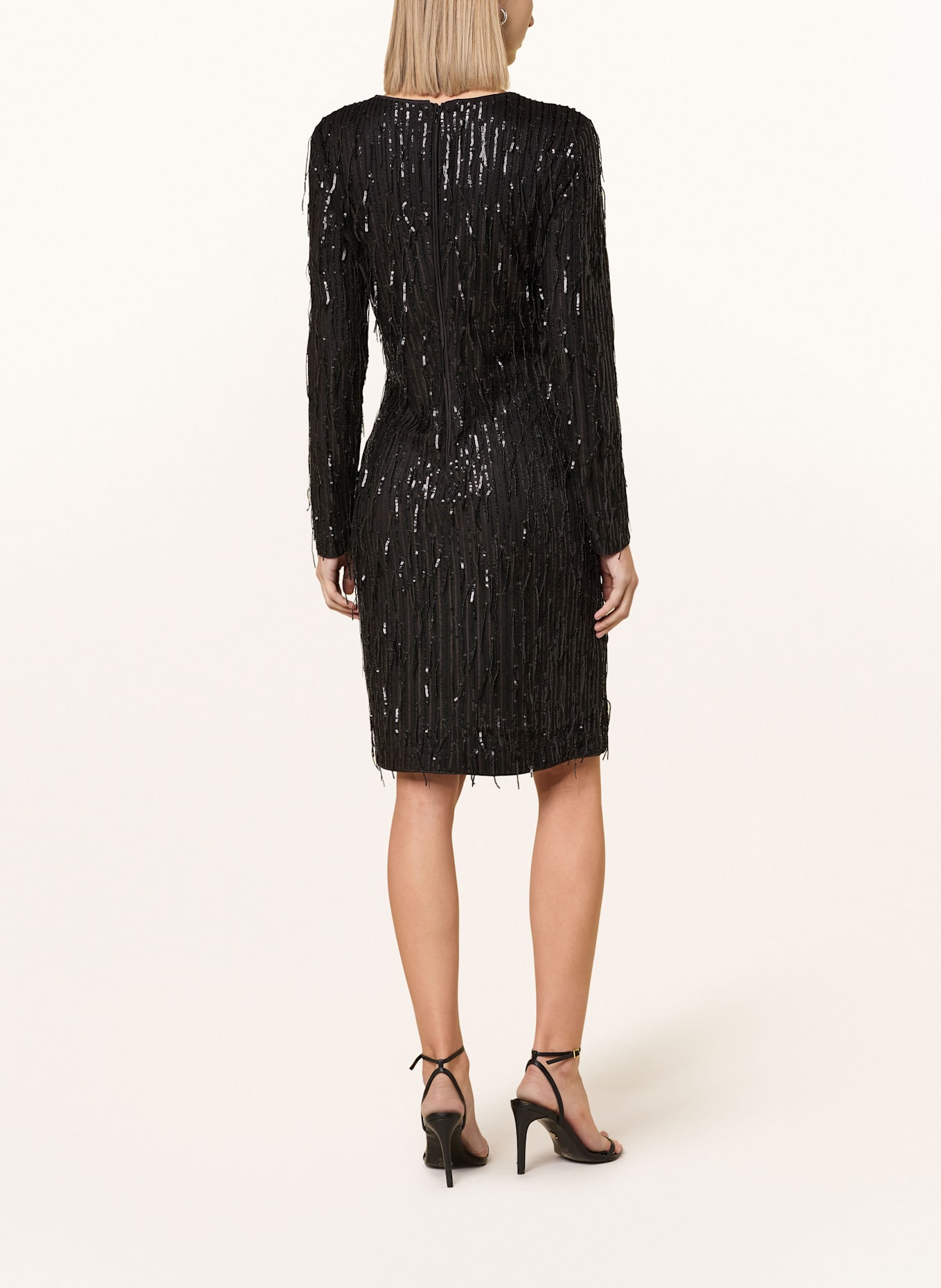 oui Kleid mit Pailletten: SCHWARZ