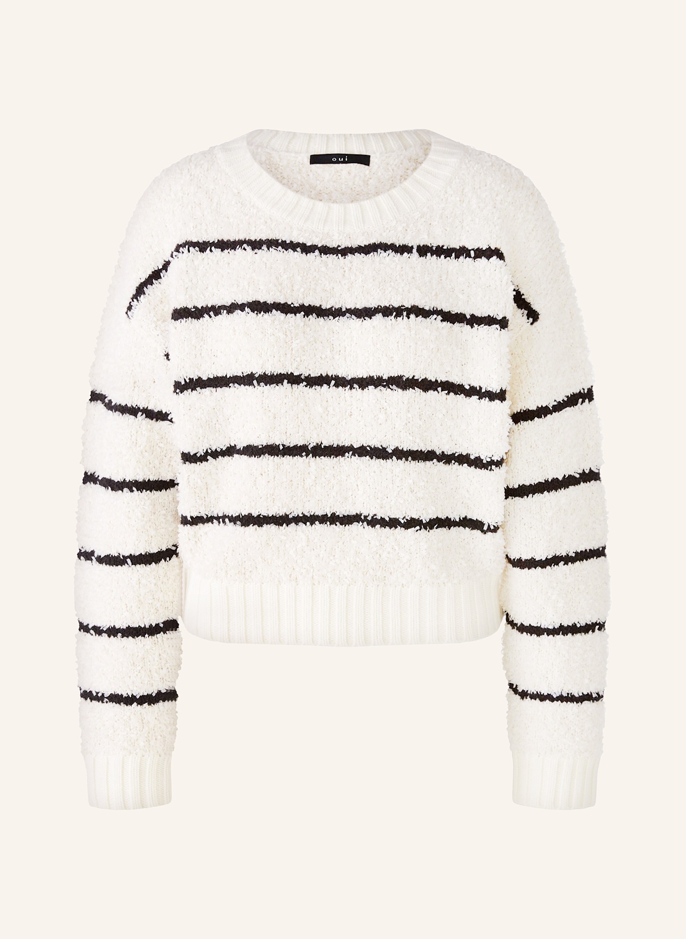 oui Pullover, Farbe: ECRU/ SCHWARZ (Bild 1)
