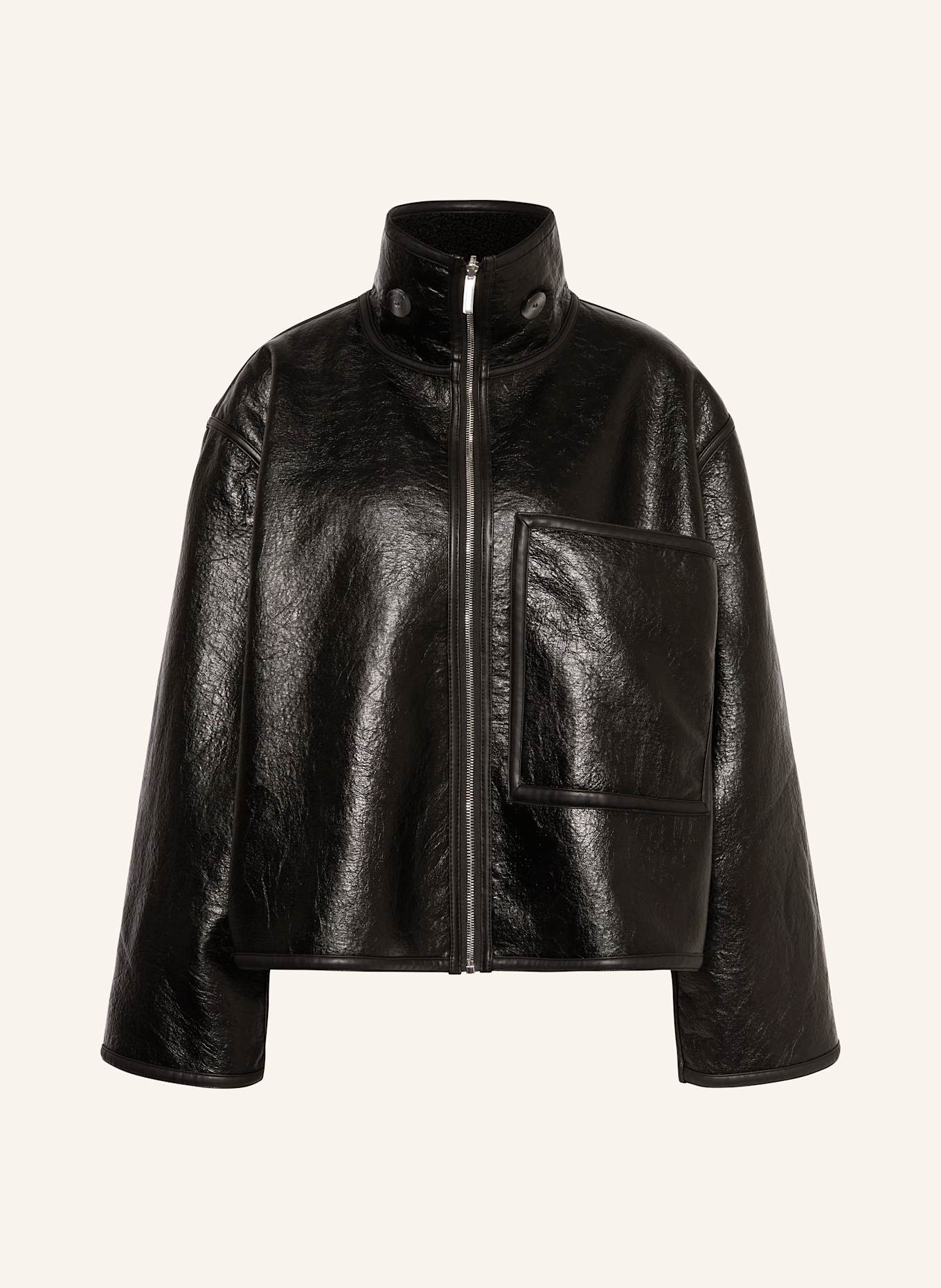 black palms Jacket in leather look