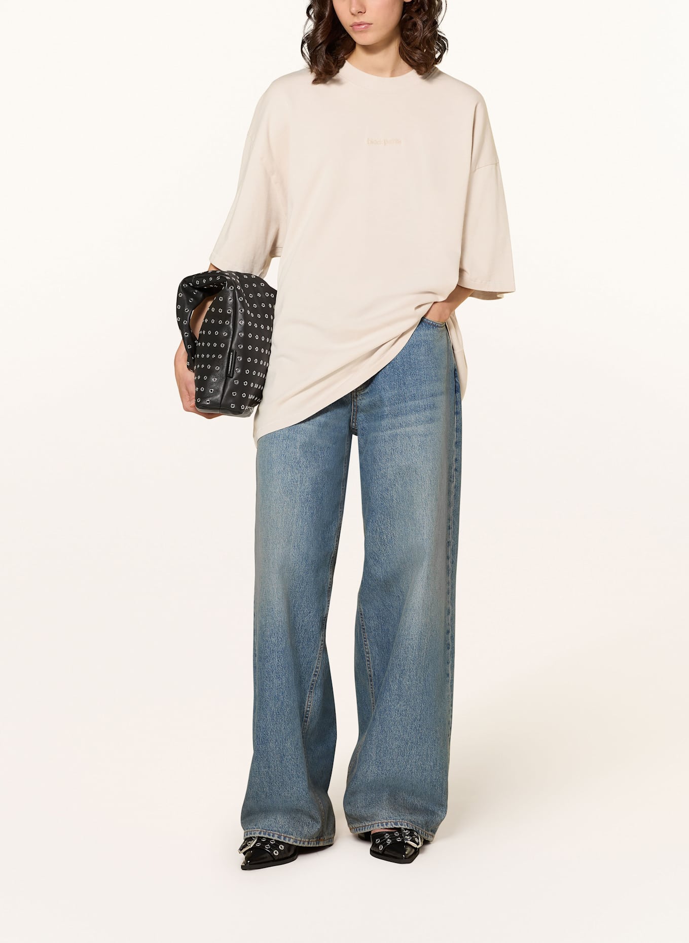 black palms T-shirt: LIGHT GRAY