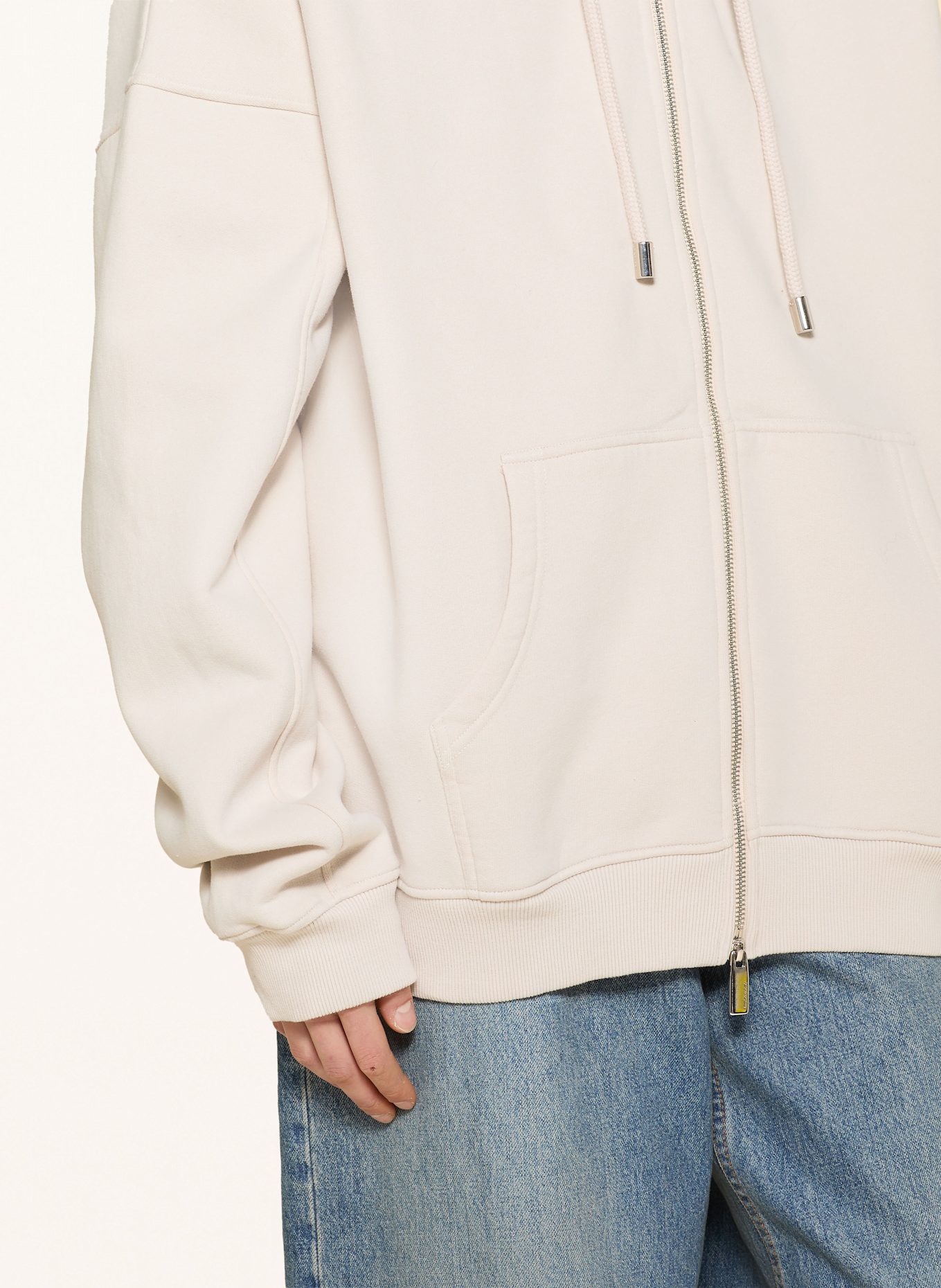 black palms HONEY 2.0 sweat jacket, Color: LIGHT GRAY (Image 5)