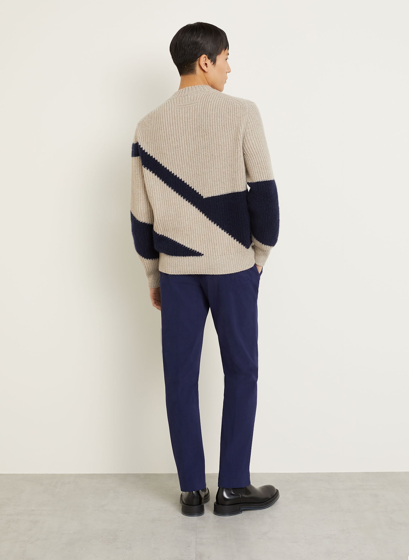 ZEGNA Pantalon chino slim fit: BLEU