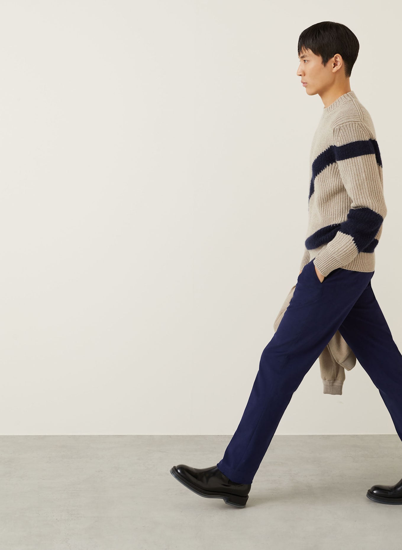 ZEGNA Pantalon chino slim fit: BLEU