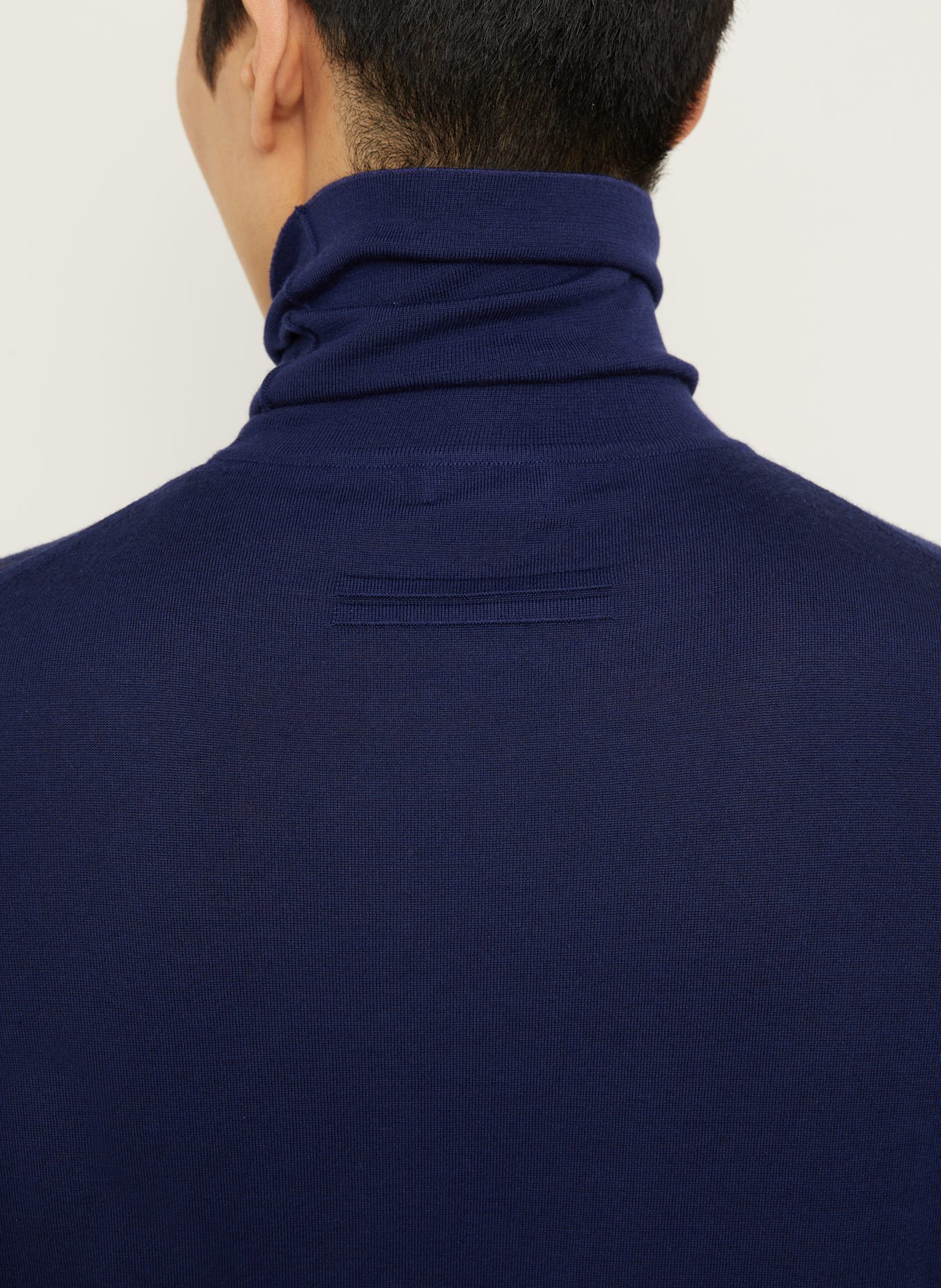 ZEGNA Turtleneck sweater in cashmere with silk: DARK BLUE