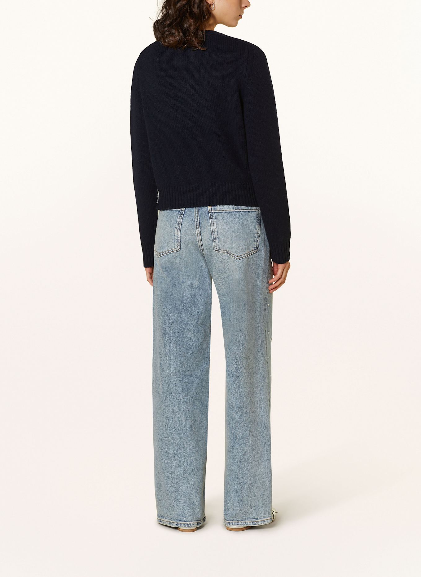 ESSENTIEL ANTWERP HALTER cardigan with sequins, Color: DARK BLUE (Image 3)