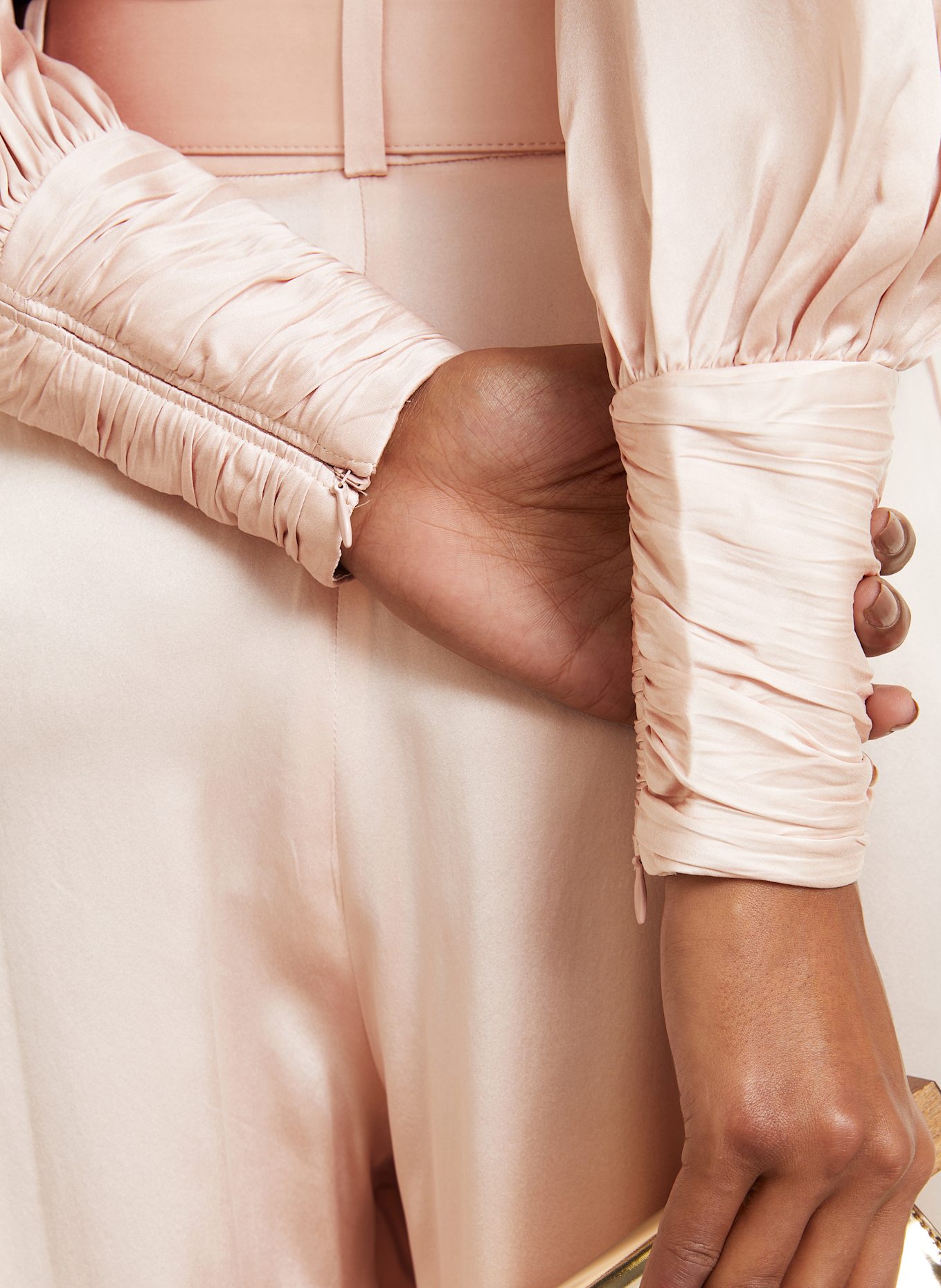 ZIMMERMANN Cropped-Wickelbluse aus Seide: ROSA