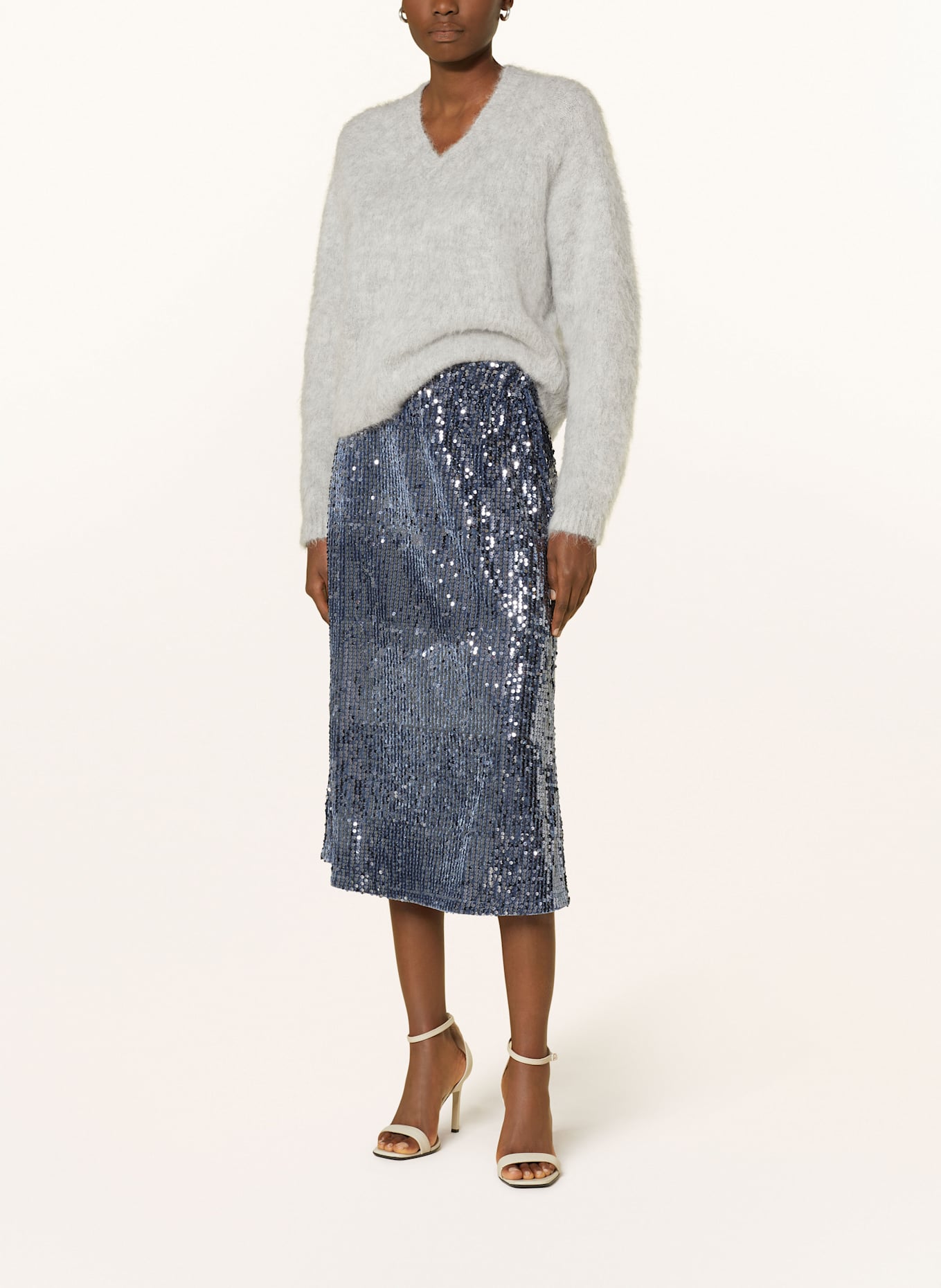 Smith & Soul Skirt with sequins: BLUE GRAY