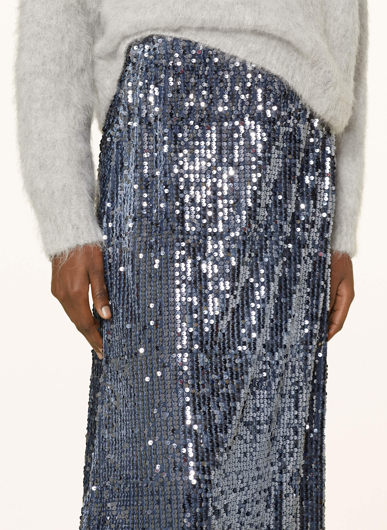 Smith & Soul Skirt with sequins: BLUE GRAY