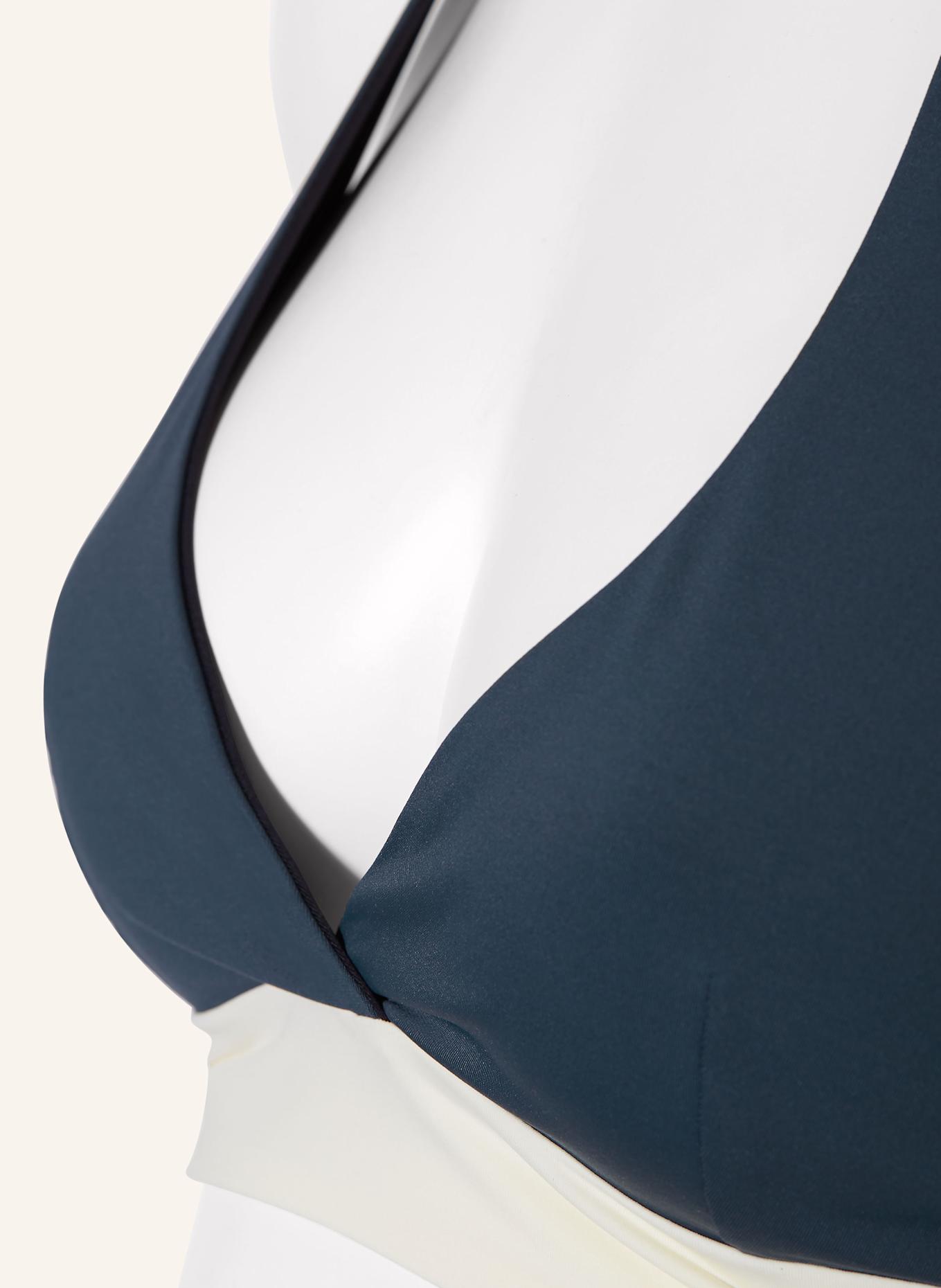 MYMARINI Neckholder-Bikini-Top NECKHOLDER TOP zum Wenden mit UV-Schutz 50+: SCHWARZ/ DUNKELGRAU/ ECRU