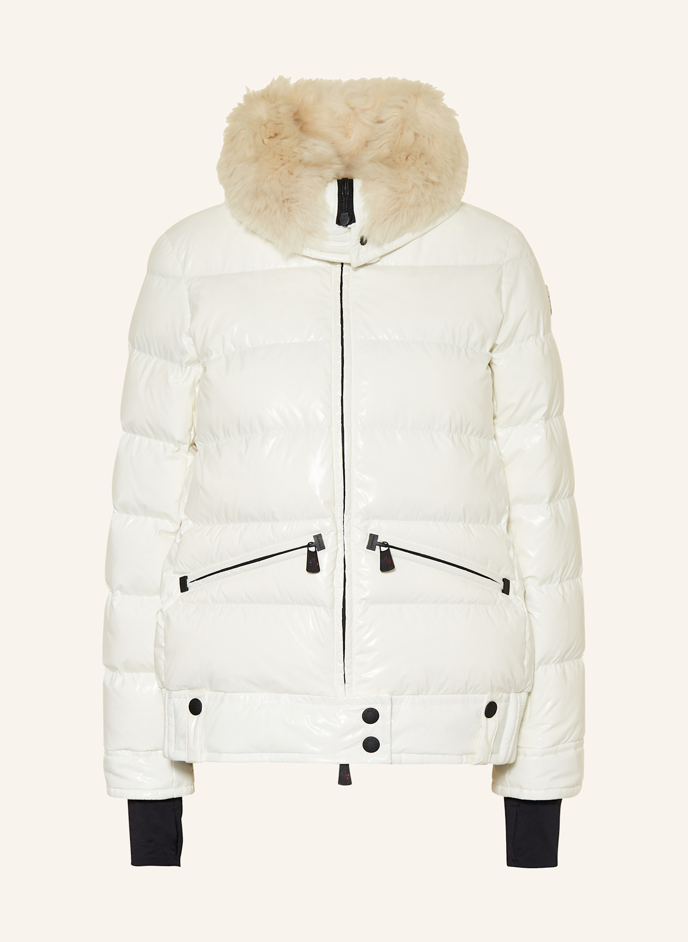 White fur hood ski jacket discount