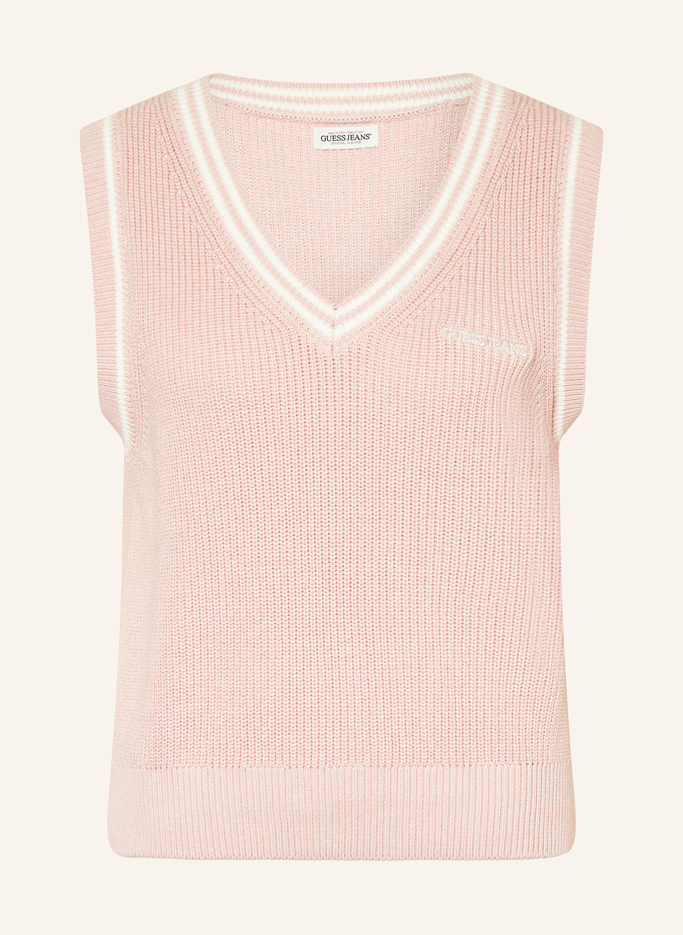 GUESS JEANS Bezrękawnik: BLADORÓŻOWY