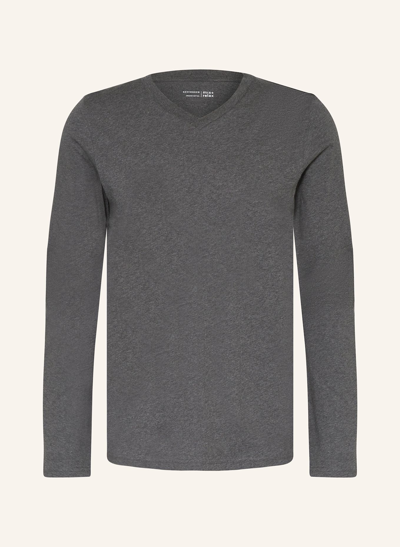 SCHIESSER Koszulka od piżamy MIX+RELAX: CZIEMNOSZARY