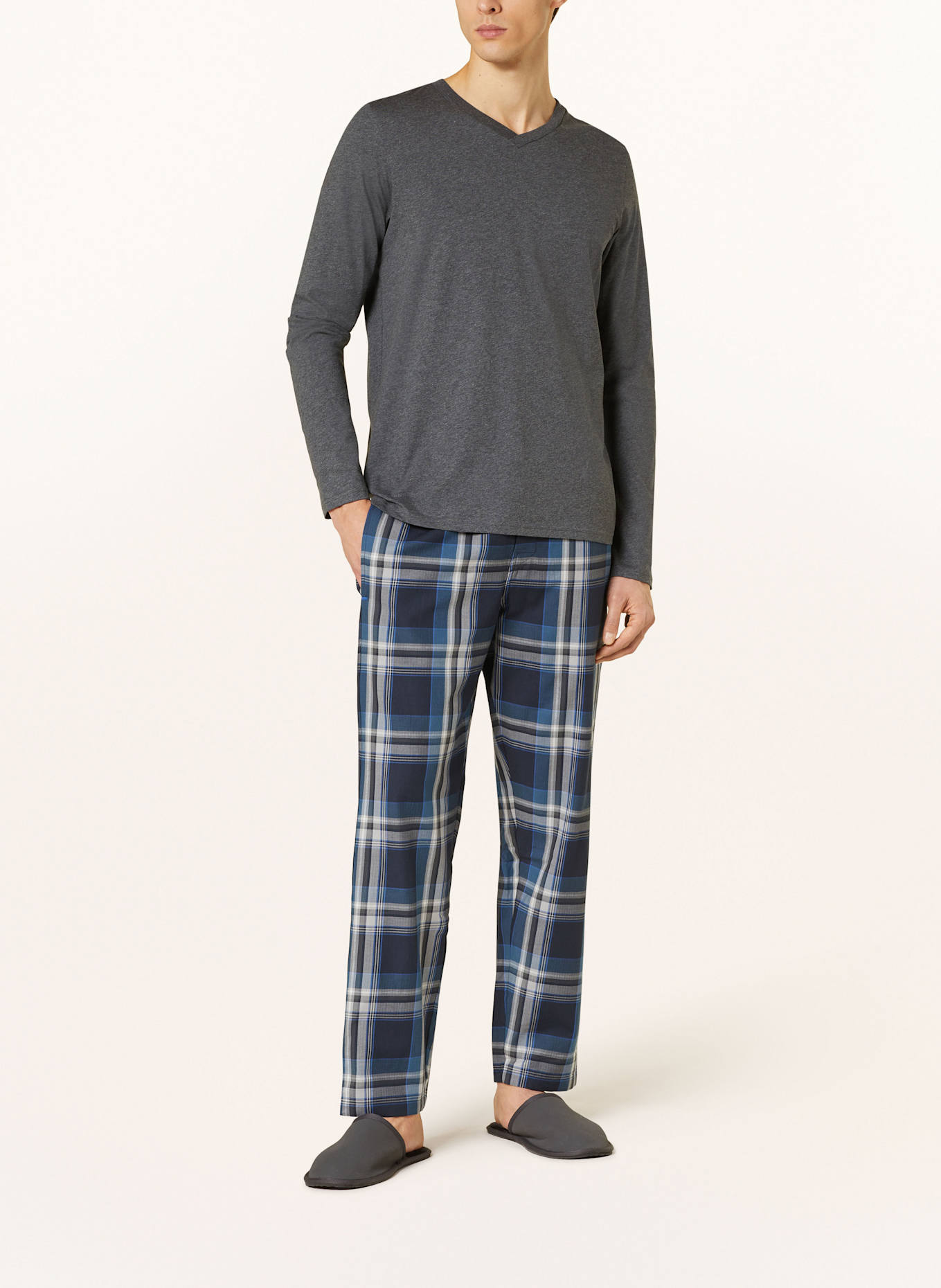 SCHIESSER Koszulka od piżamy MIX+RELAX: CZIEMNOSZARY