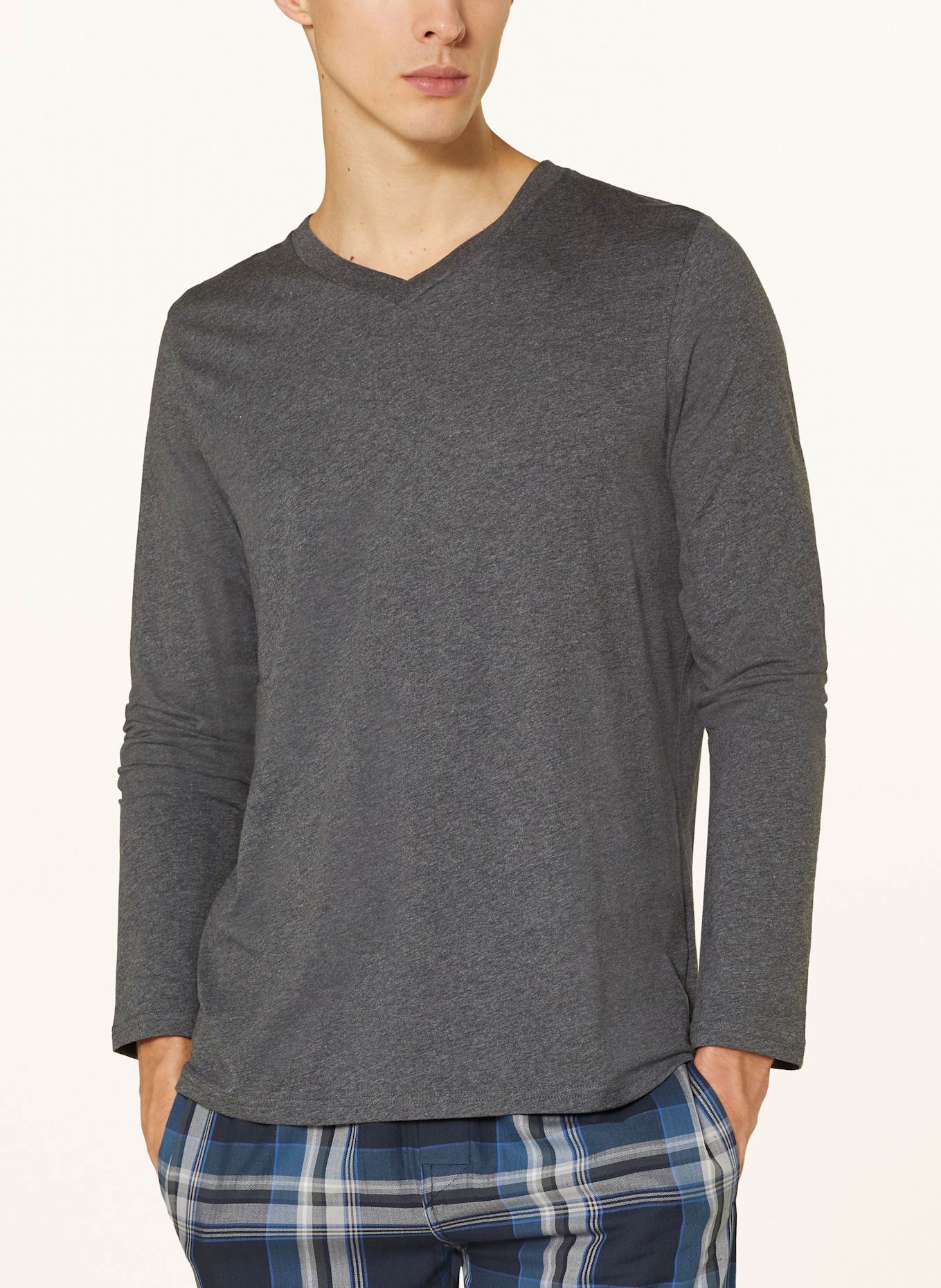 SCHIESSER Koszulka od piżamy MIX+RELAX: CZIEMNOSZARY