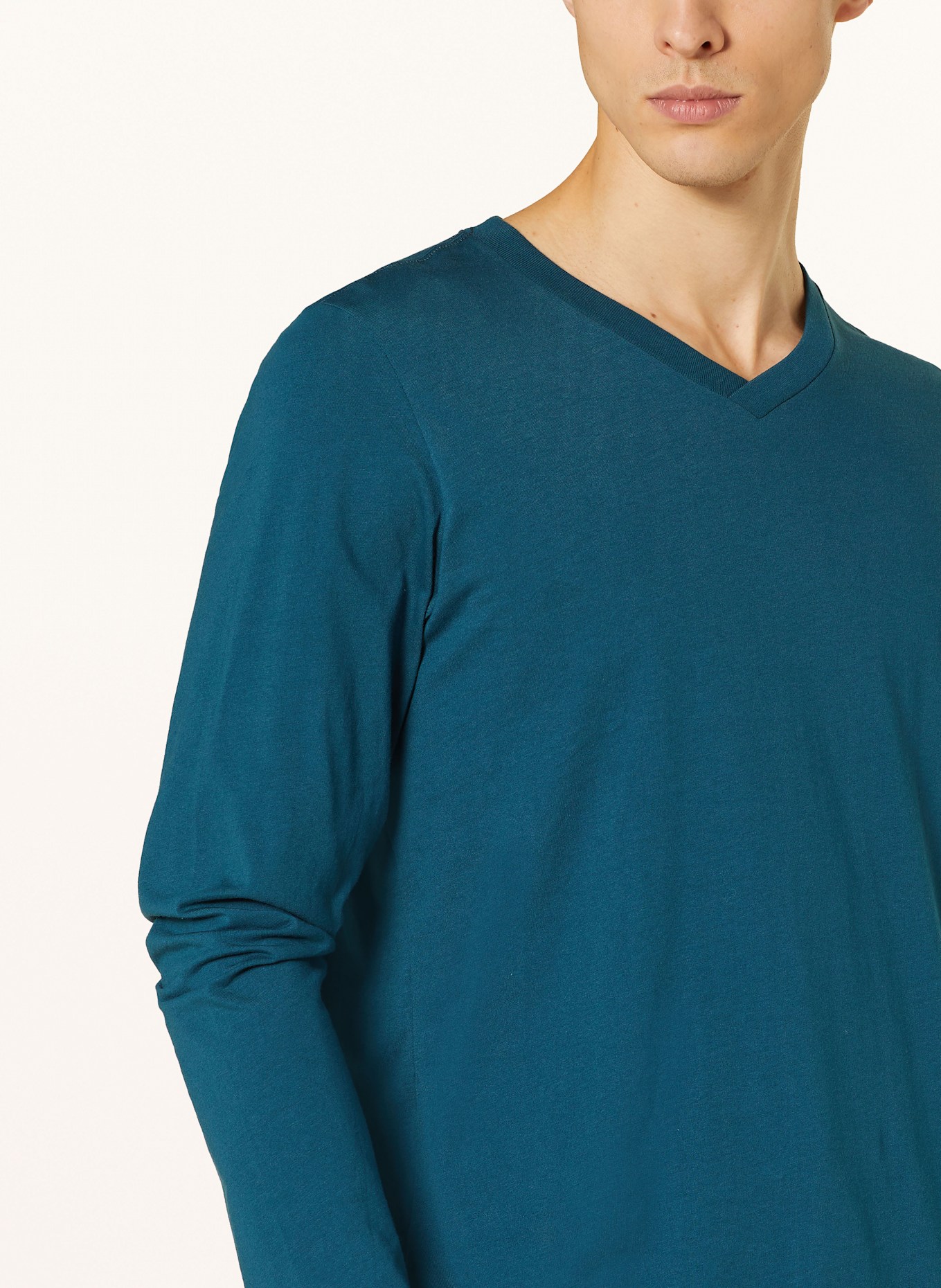 SCHIESSER Pajama shirt MIX+RELAX: TEAL