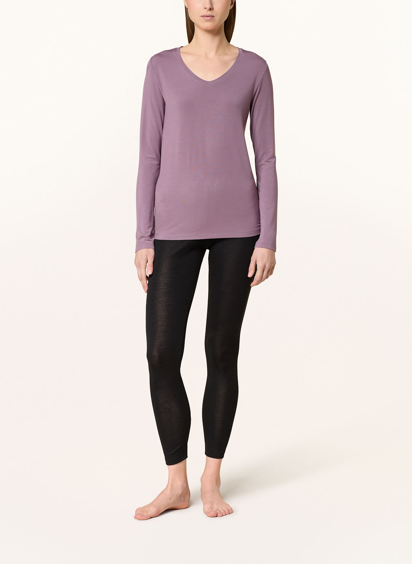 SCHIESSER Pajama shirt MIX+RELAX: LIGHT PURPLE