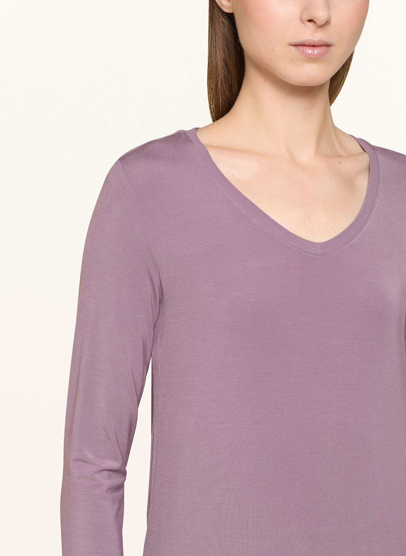 SCHIESSER Pajama shirt MIX+RELAX: LIGHT PURPLE