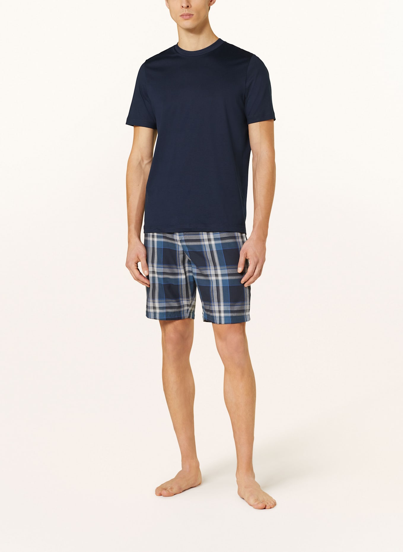 SCHIESSER Schlafshirt MIX+RELAX: DUNKELBLAU