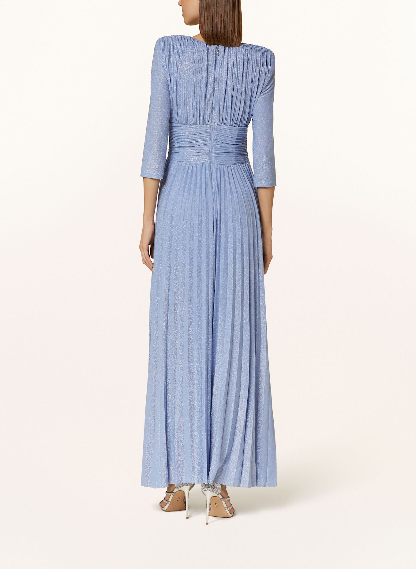 LIU JO Dress with 3/4 sleeves and glitter thread: LIGHT BLUE