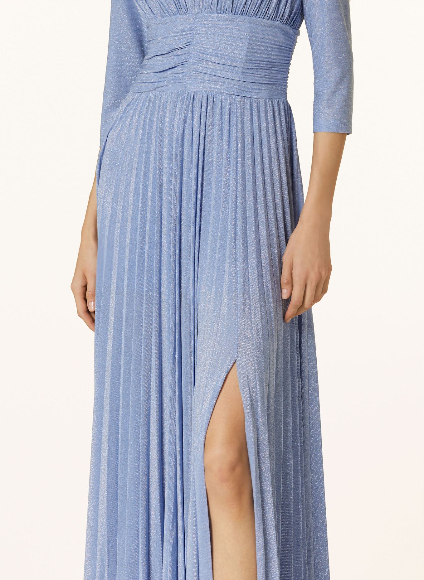 LIU JO Dress with 3/4 sleeves and glitter thread: LIGHT BLUE