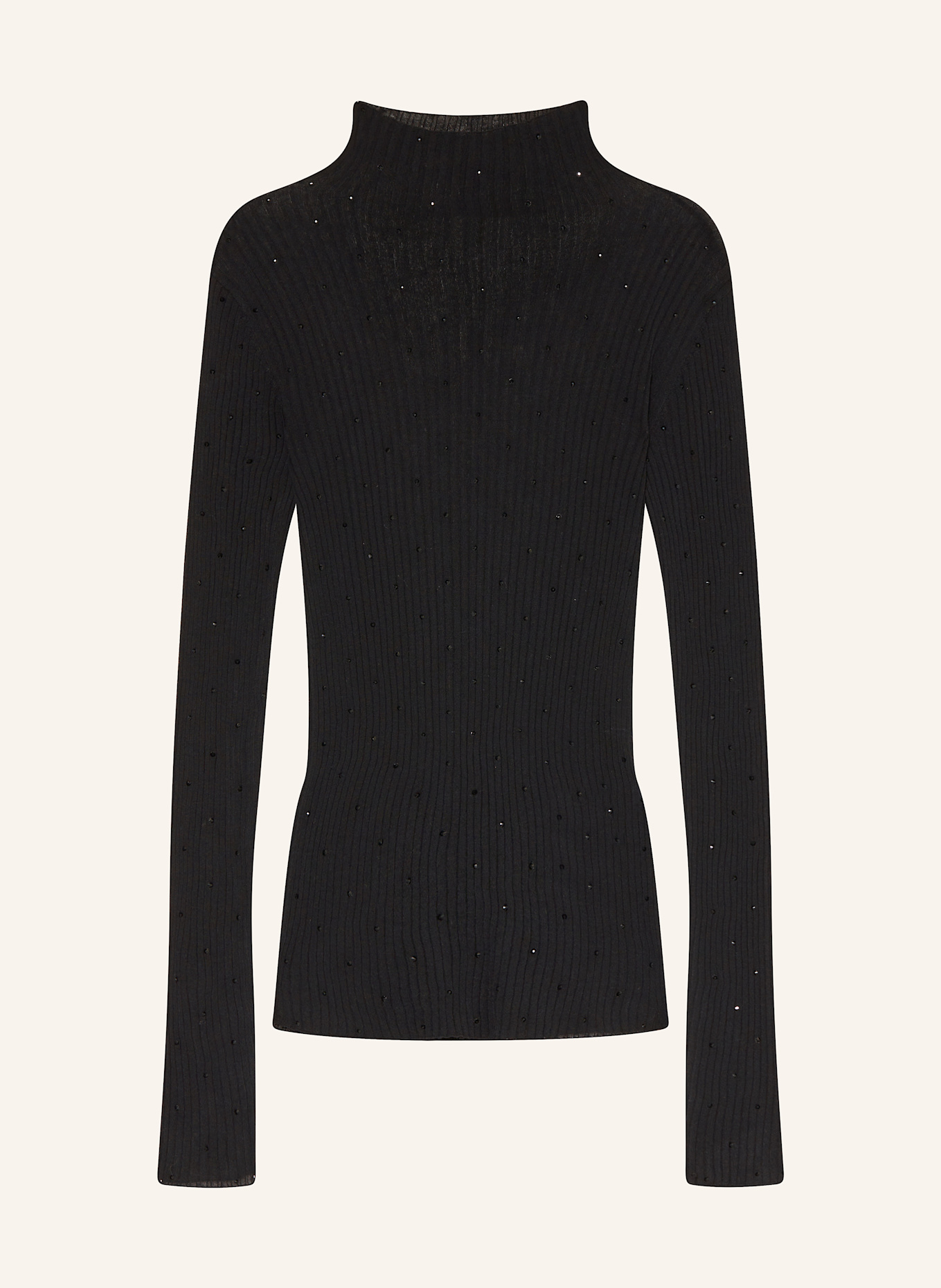 LIU JO Sweater with decorative gems: BLACK
