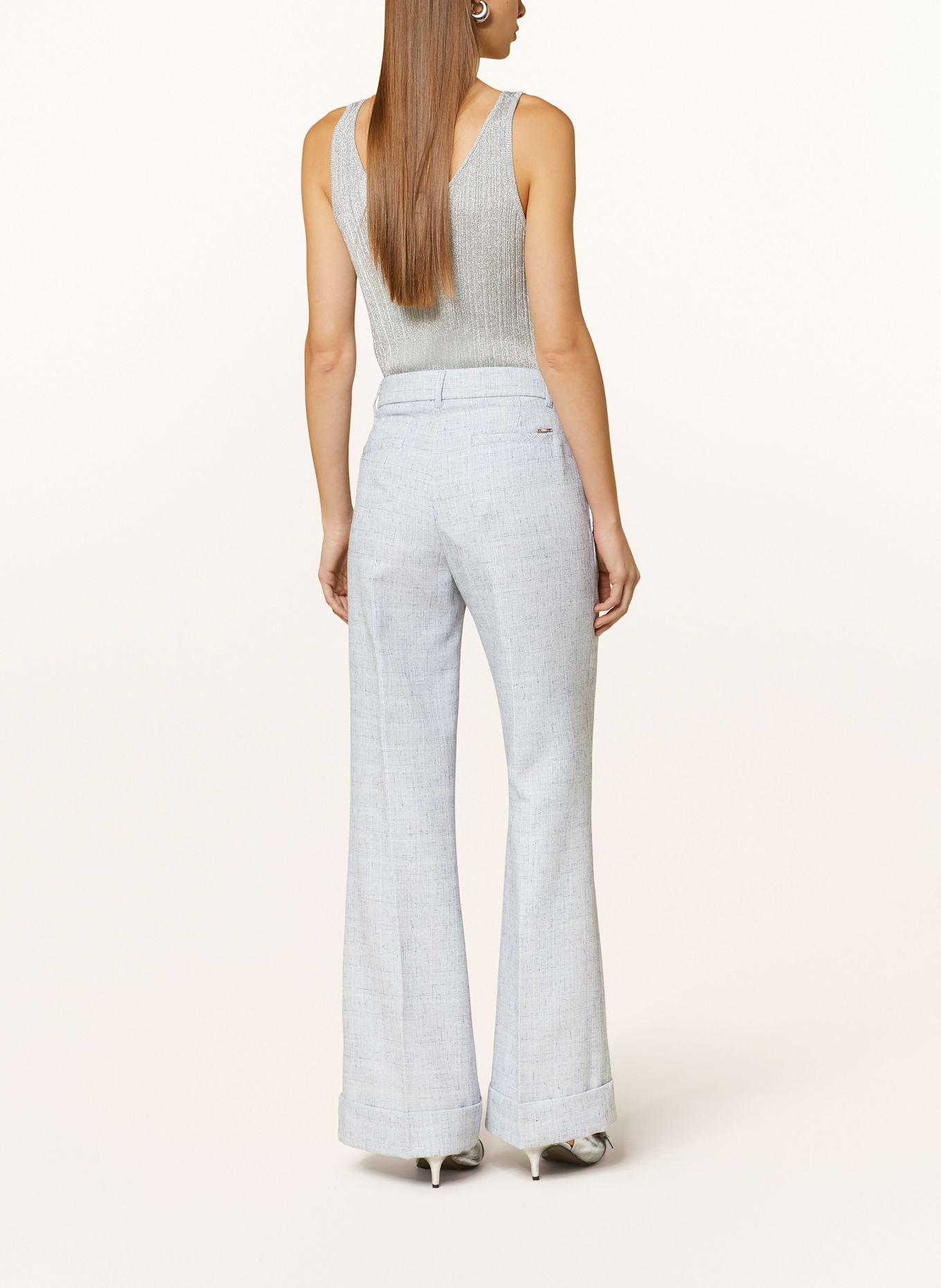 LIU JO Tweed-Hose: HELLBLAU