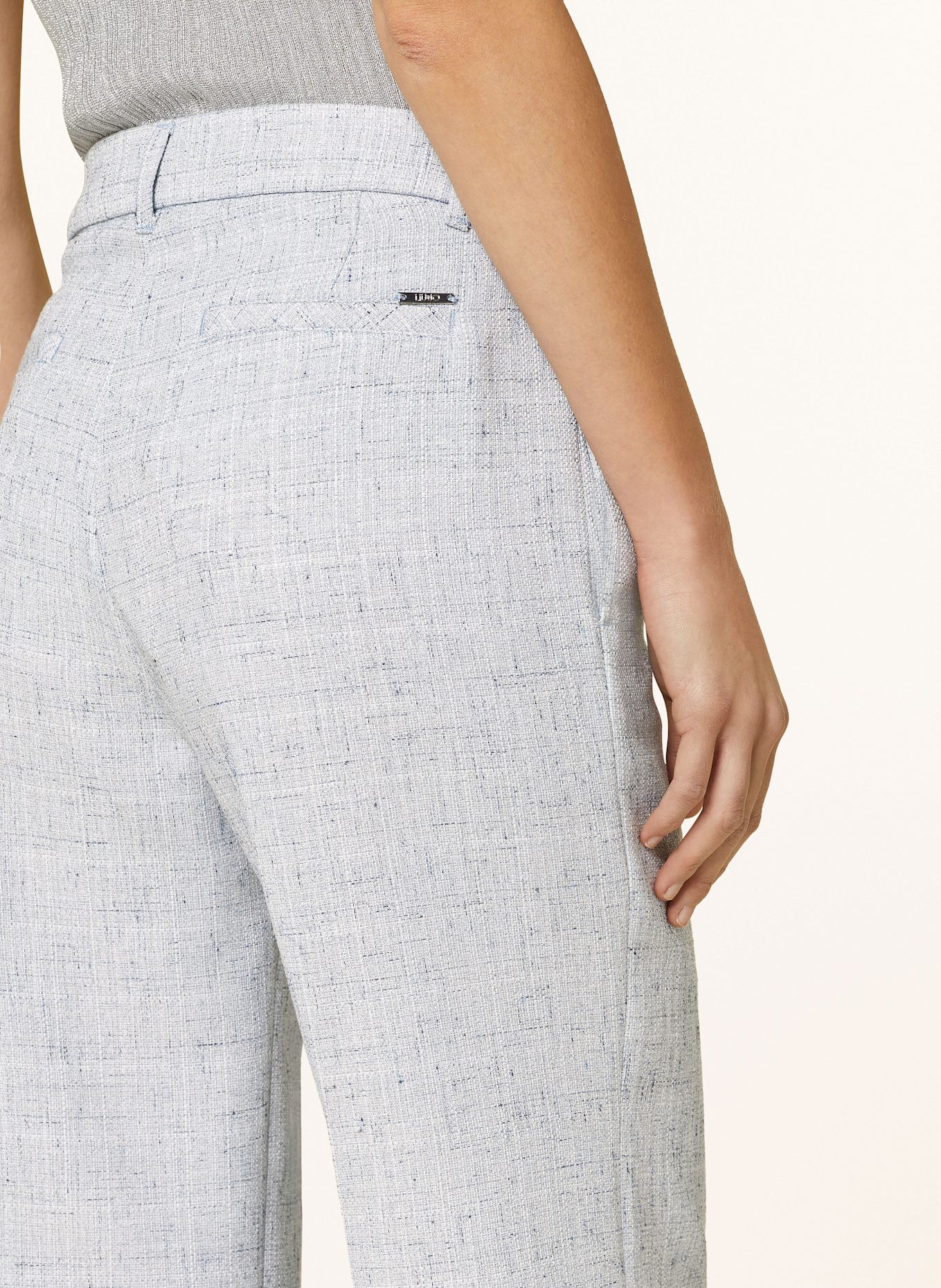 LIU JO Tweed-Hose: HELLBLAU