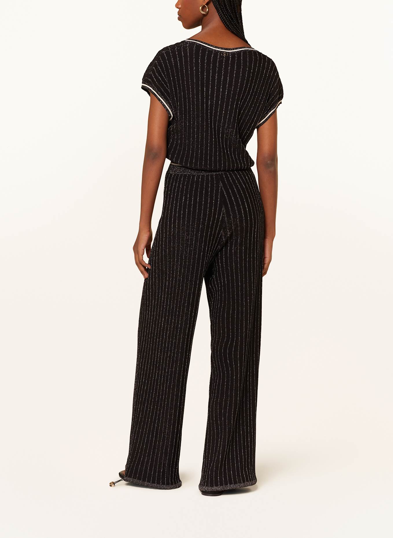 Black and cream jumpsuit store