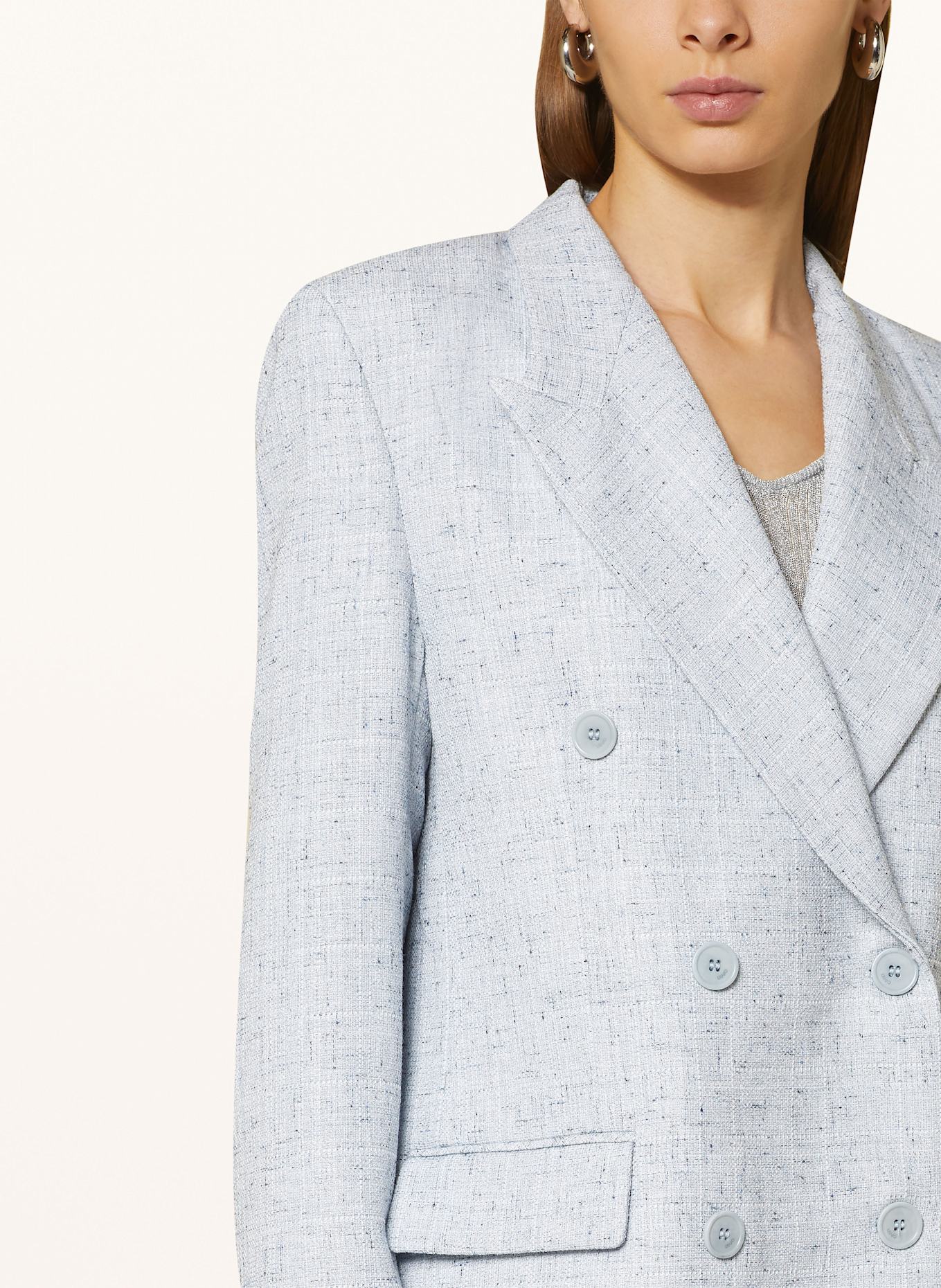 LIU JO Tvídový blejzr: TMAVĚ MODRÁ