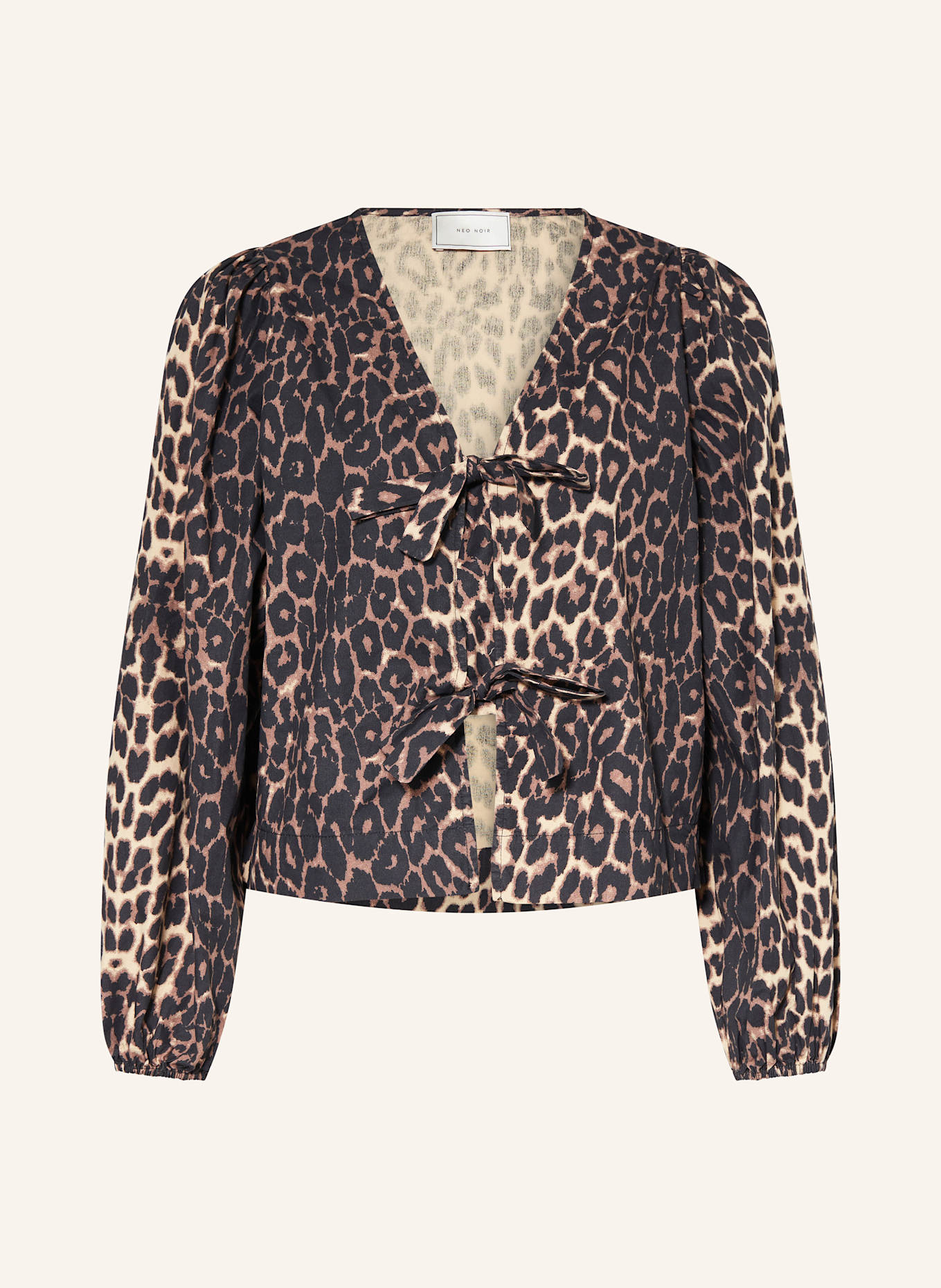 NEO NOIR Blouse TOVA: BROWN / LIGHT BROWN / BLACK