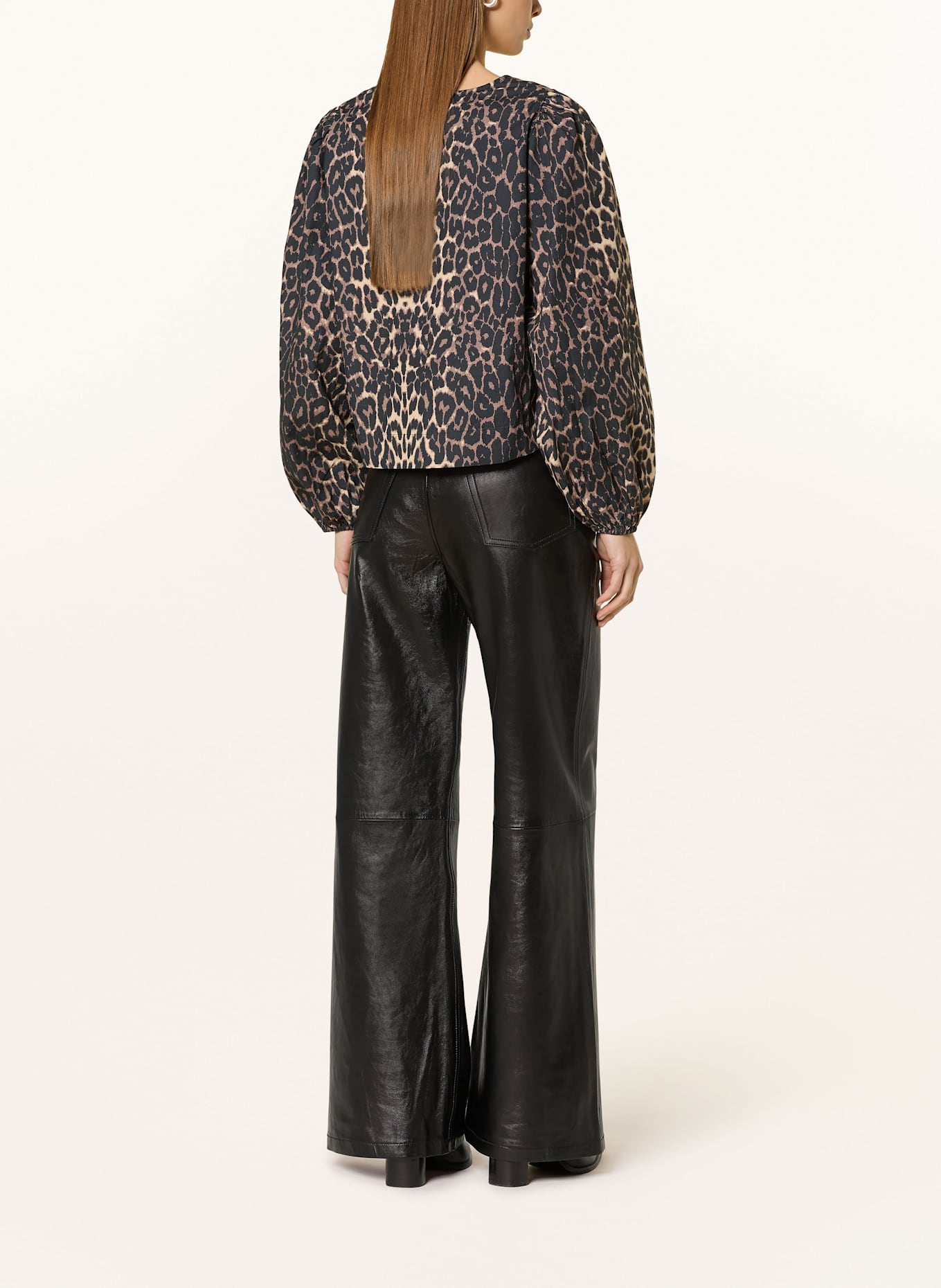 NEO NOIR Blouse TOVA: BROWN / LIGHT BROWN / BLACK