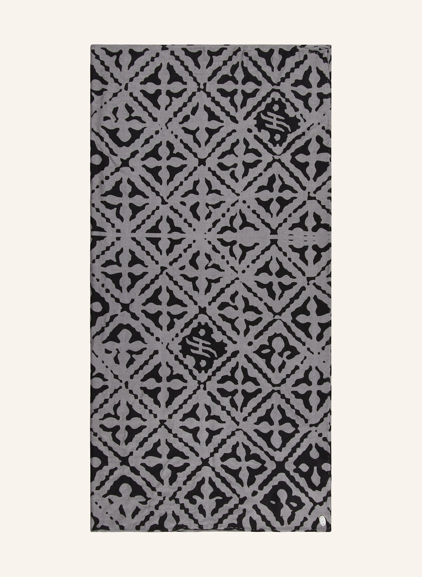 friendly hunting Seidentuch: GRAU / SCHWARZ