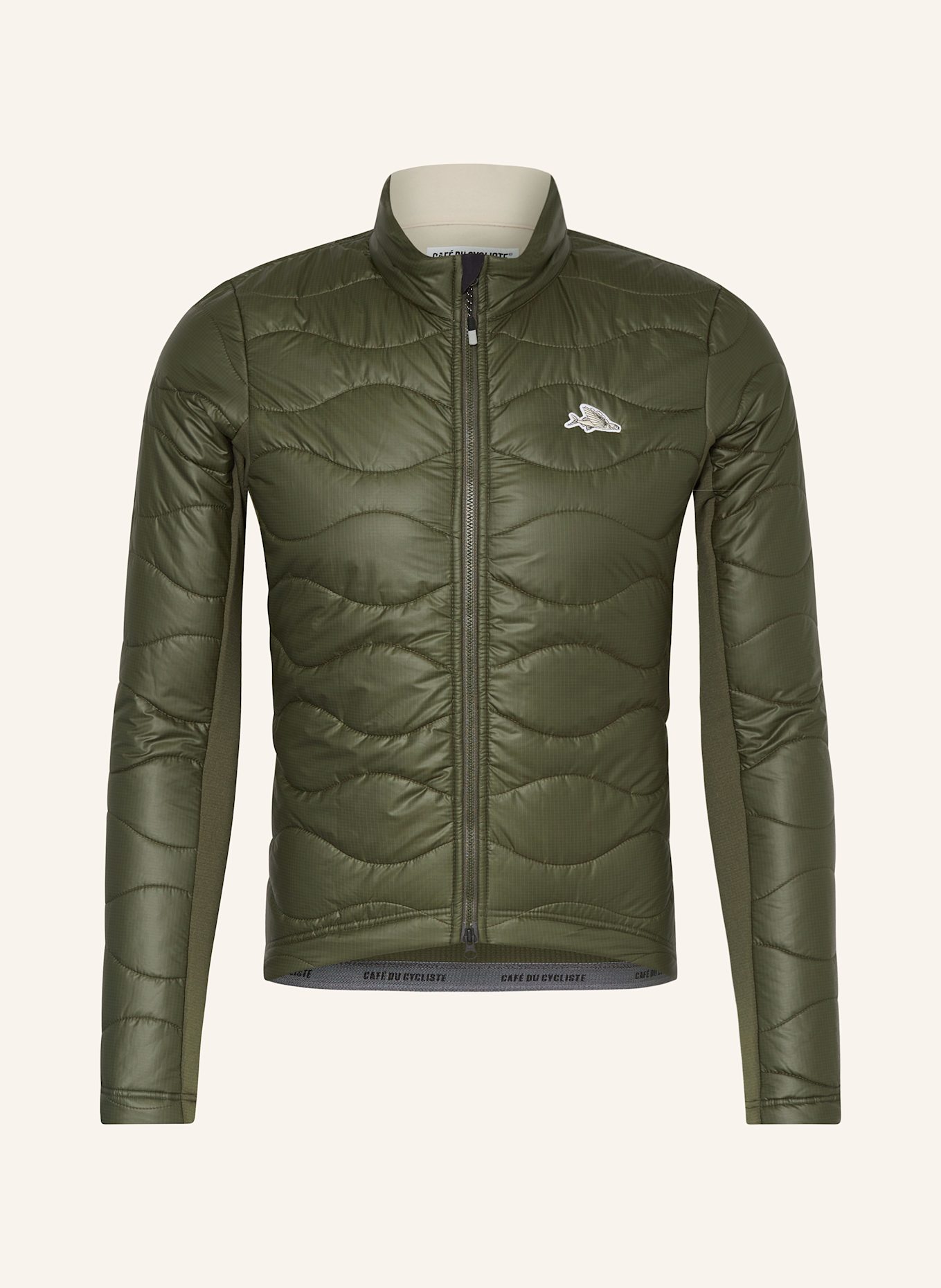 CAFÉ DU CYCLISTE Termiczna kurtka kolarska ALBERTINE: KHAKI