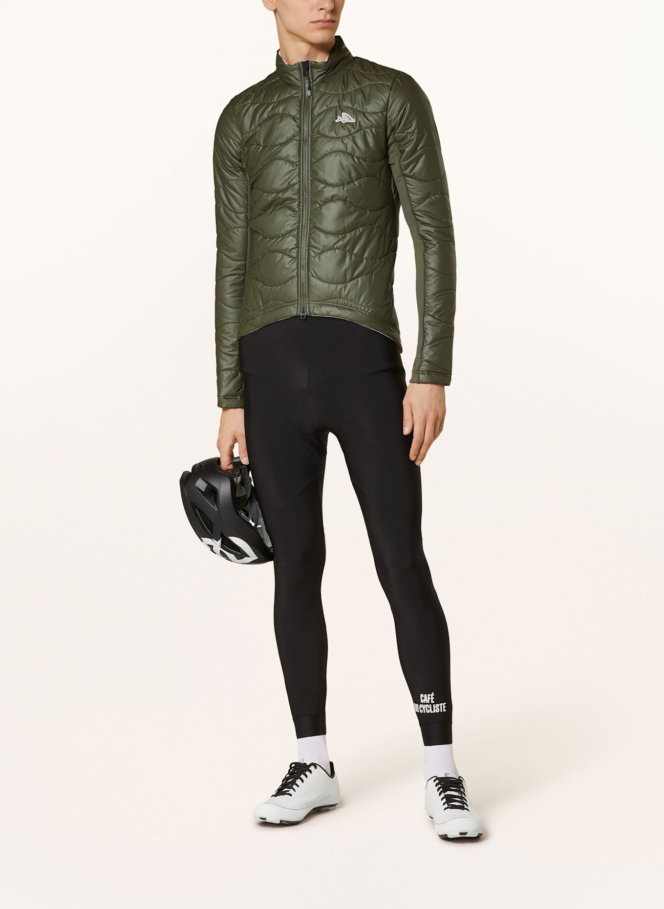 CAFÉ DU CYCLISTE Termiczna kurtka kolarska ALBERTINE: KHAKI