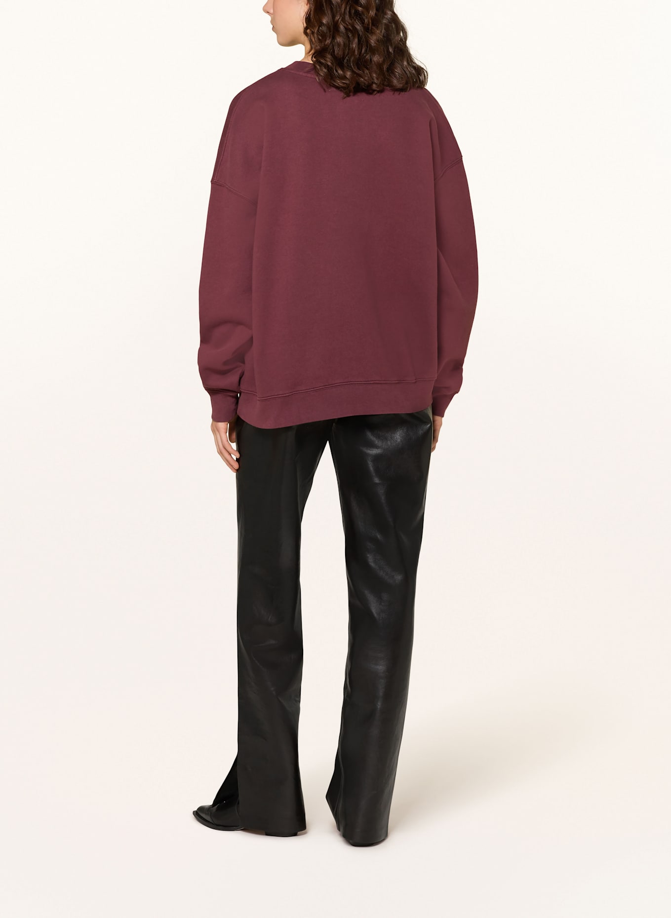 ANINE BING Oversized sweatshirt MILES, Color: DARK RED (Image 3)