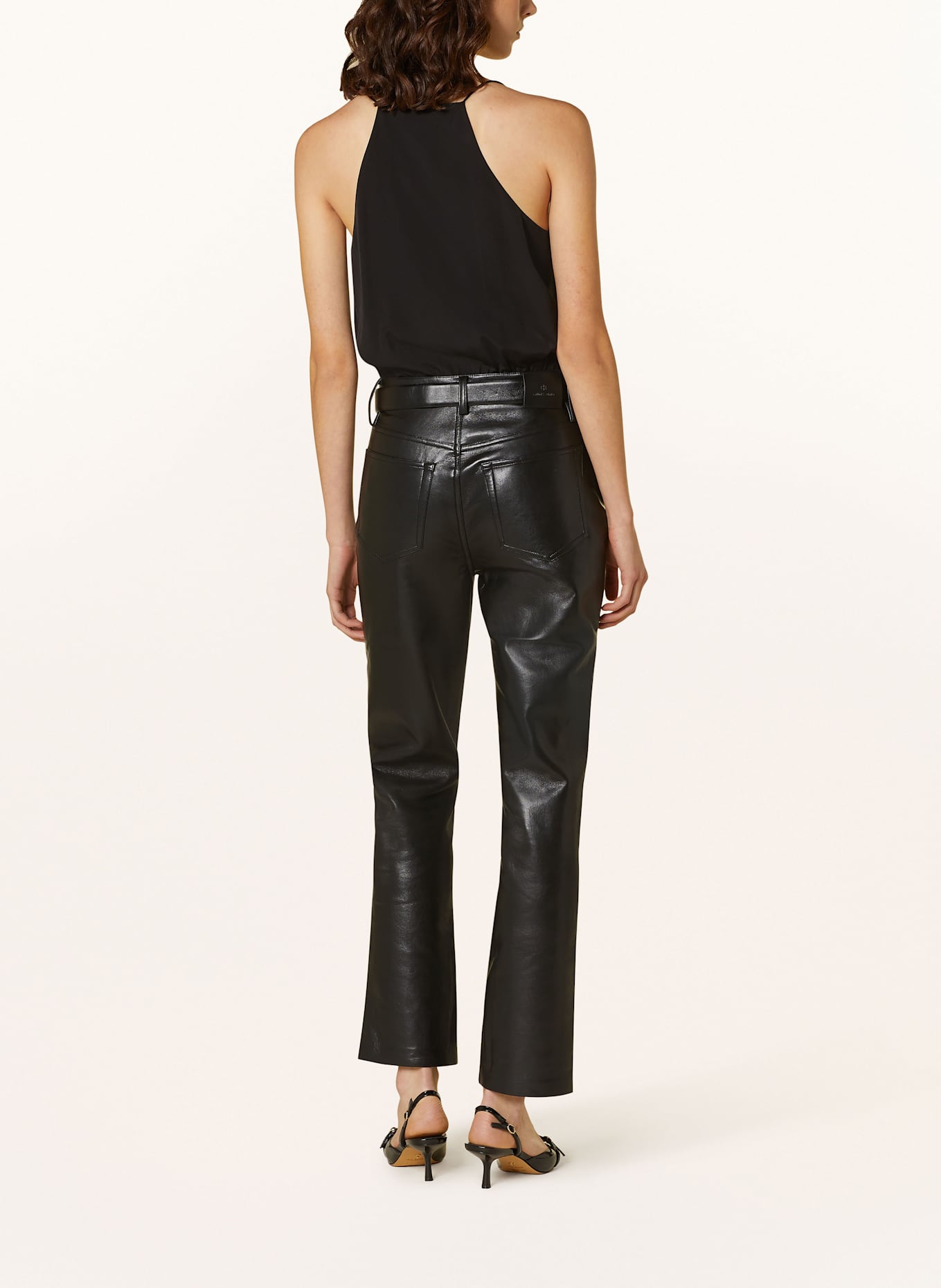 ANINE BING Seiden-Body SHILOH: SCHWARZ