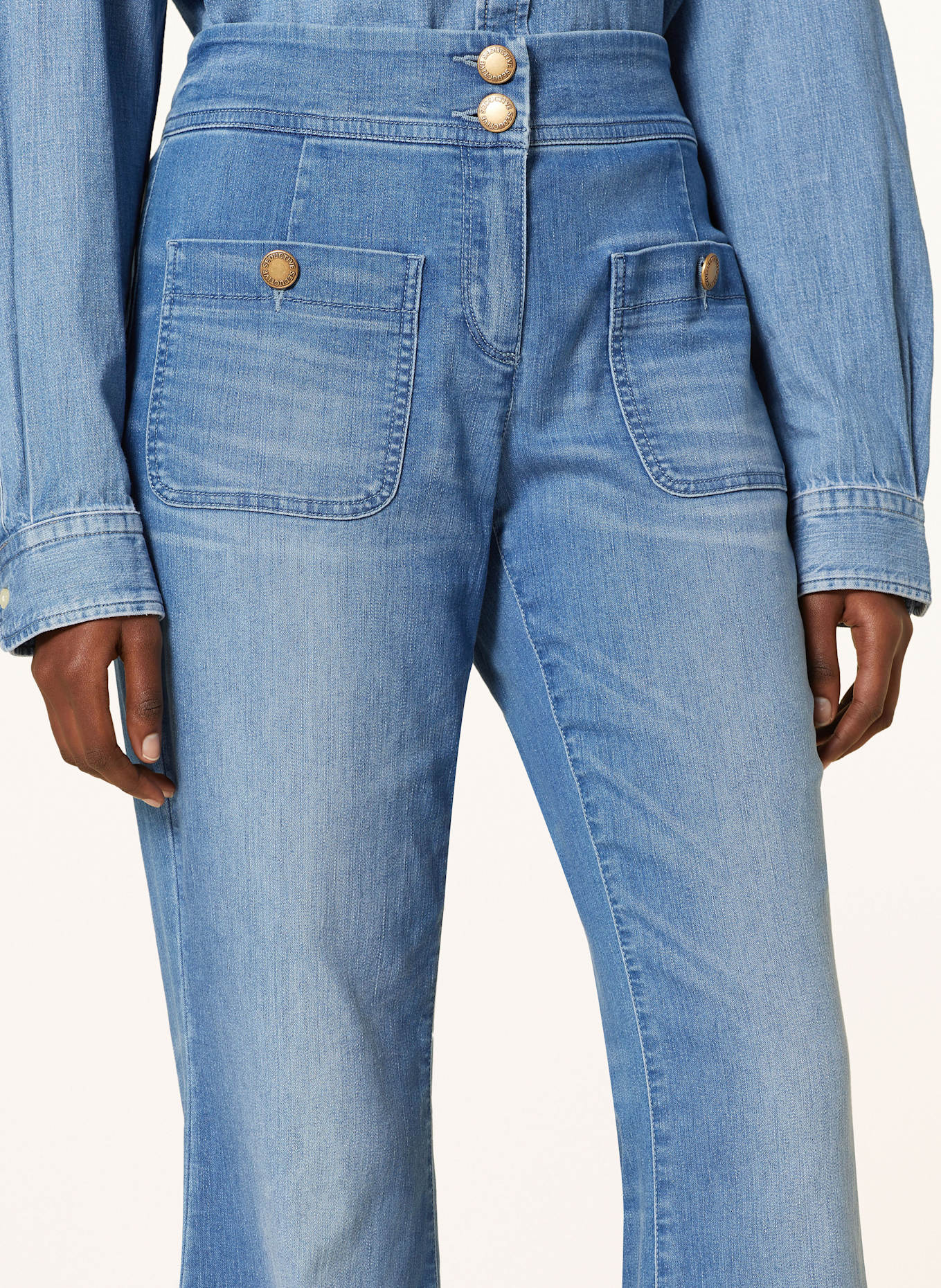 SEDUCTIVE Flared Jeans CAMILE, Farbe: 818 Eisblau (Bild 6)