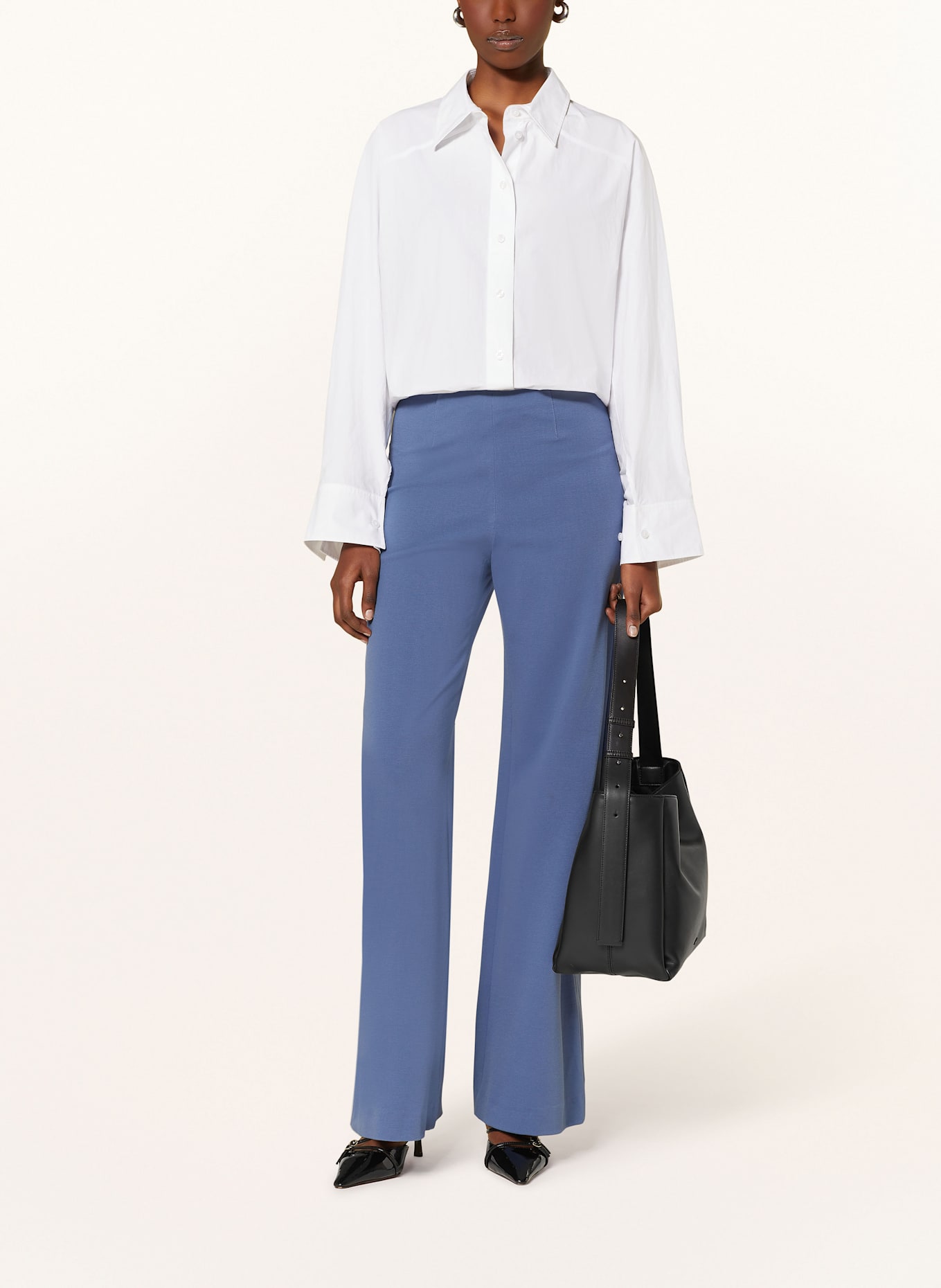 SEDUCTIVE Marlene kalhoty KIMBERLY z jersey: ČERNOŠEDÁ