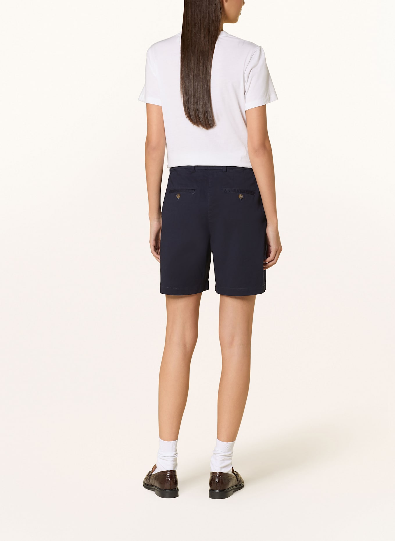 GANT T-Shirt: WEISS/ DUNKELBLAU