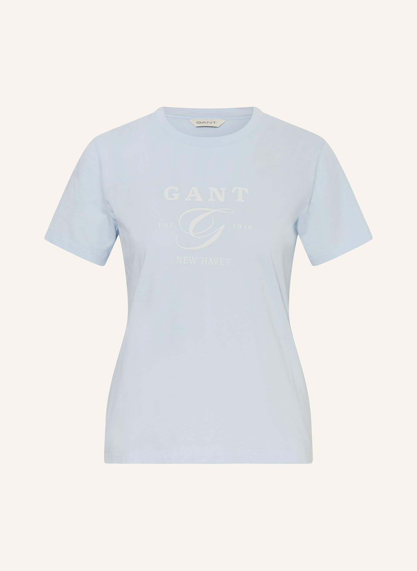 GANT T-Shirt: HELLBLAU/ WEISS
